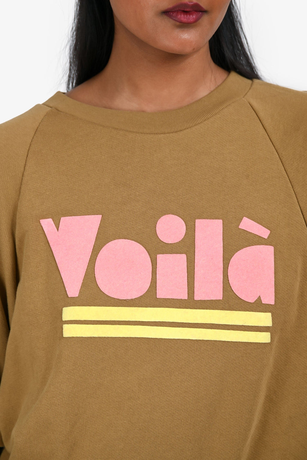 Mother Brown Cotton Racer Seamed Sweatshirt Size S
