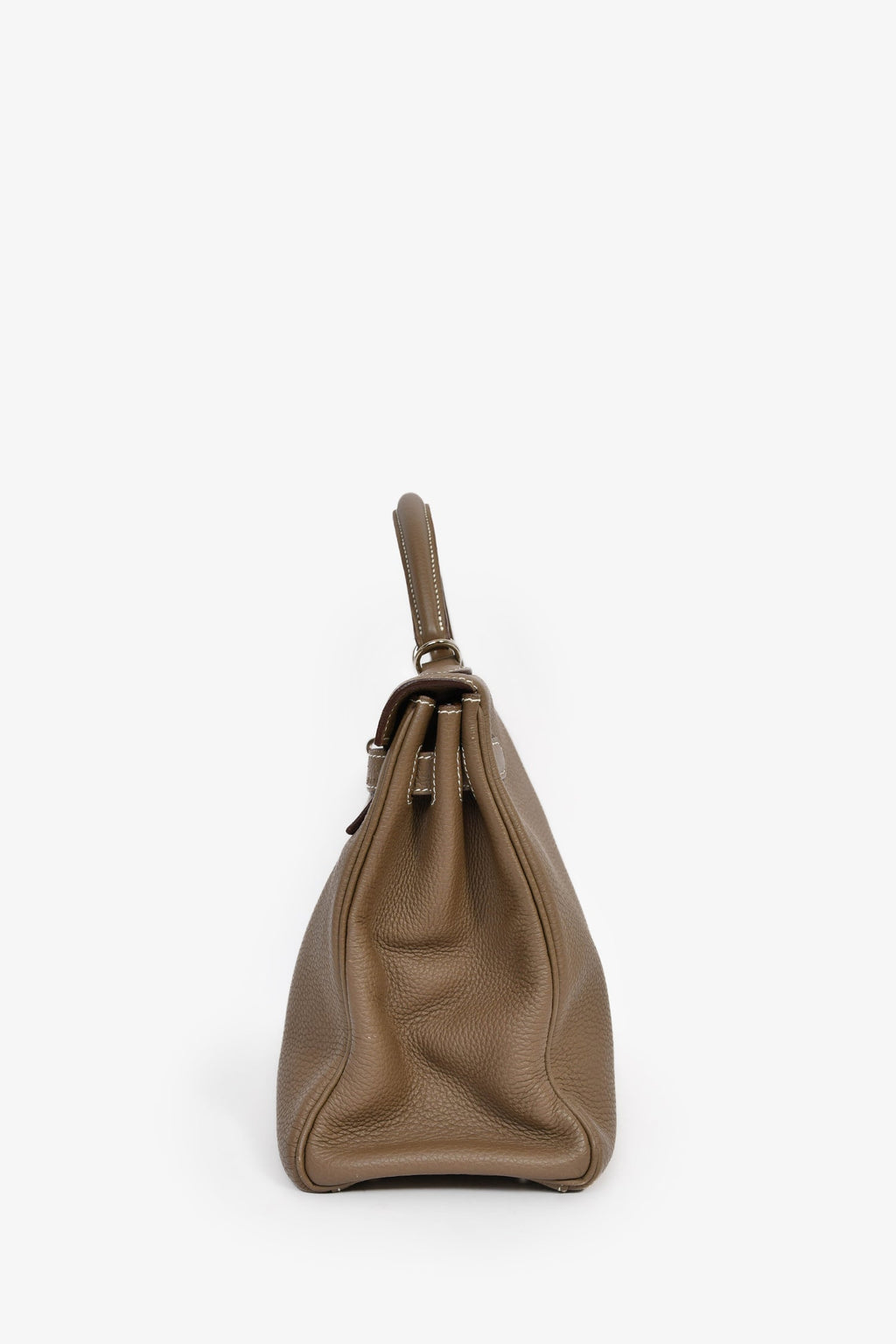 Hermes 2014 Etoupe Clemence Kelly 32 PHW with Strap