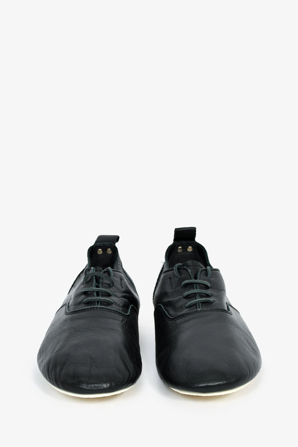 Comme De Garcons Black Leather Tricot Shoes Size 8/9
