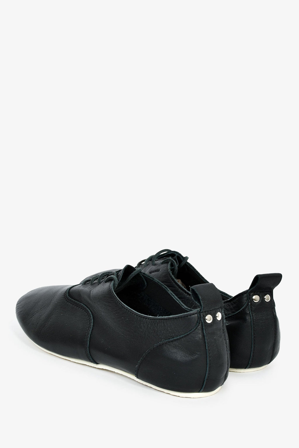 Comme De Garcons Black Leather Tricot Shoes Size 8/9
