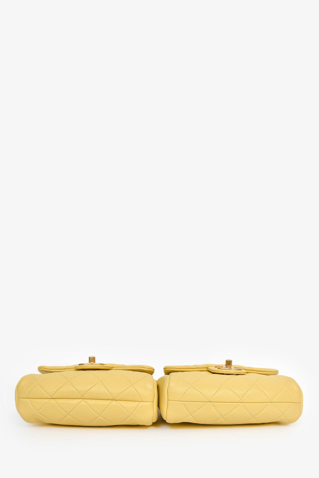 Pre-Loved Chanel™ 2019 Yellow Quilted Lambskin Medium Side-Packs Bag
