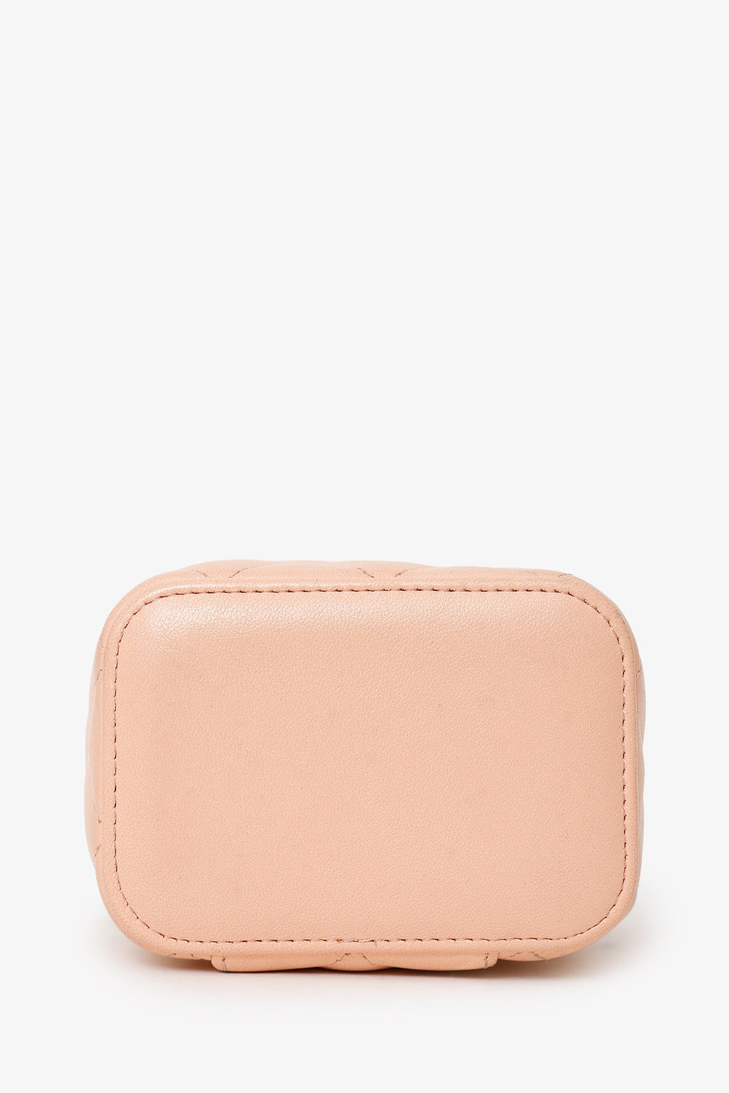 Pre-Loved Chanel™ 2021 Pink Quilted Lambskin Pearl Crush Mini Vanity Case