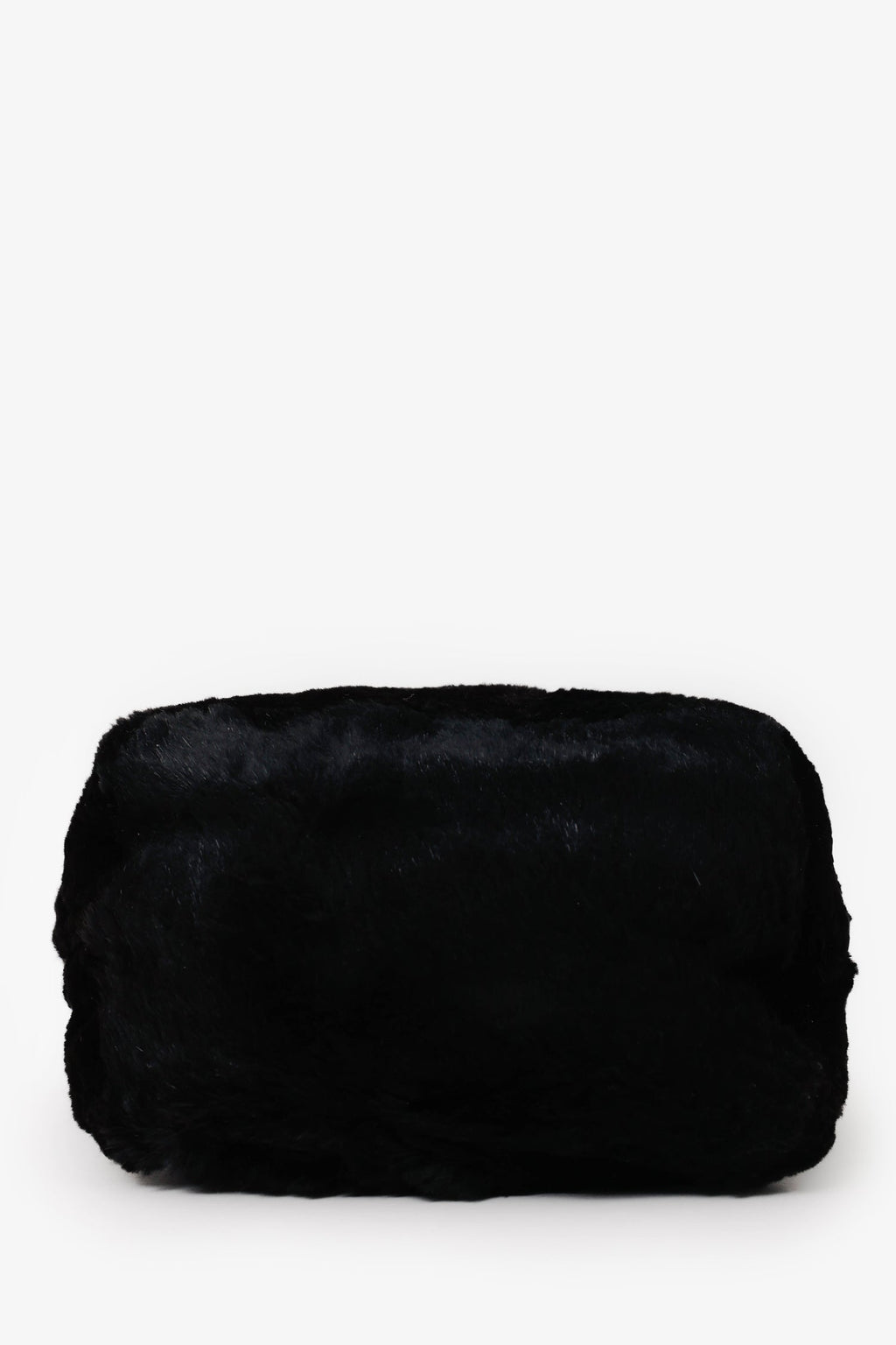 Fendi Black Chinchilla Fur Baguette Hobo Bag