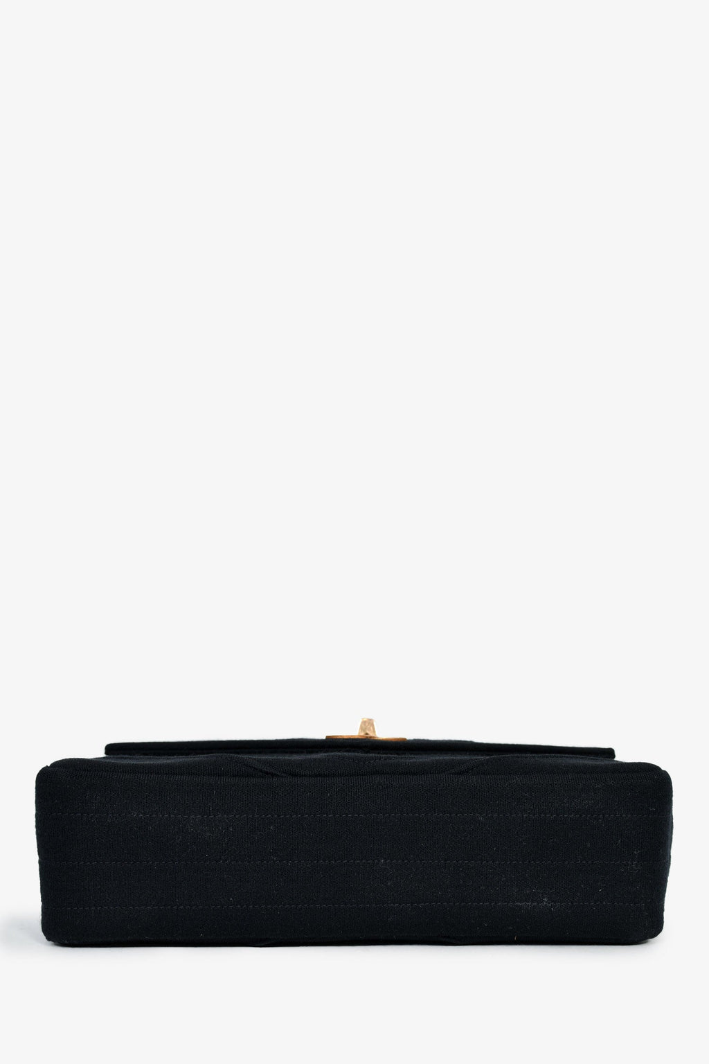 Pre-Loved Chanel™ Vintage Black Jersey Chevron-Quilting Chain Bag