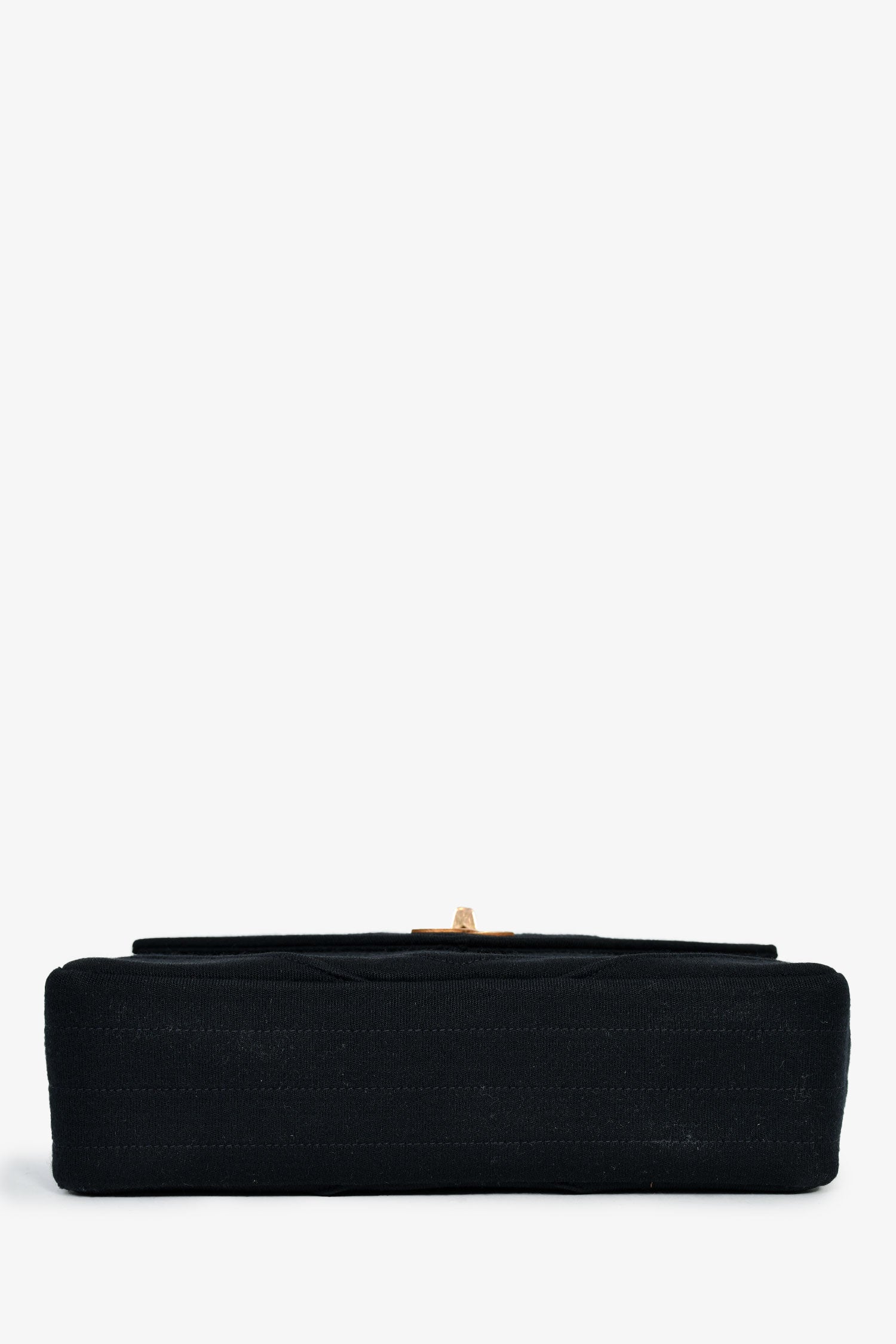 Pre-Loved Chanel™ Vintage Black Jersey Chevron-Quilting Chain Bag