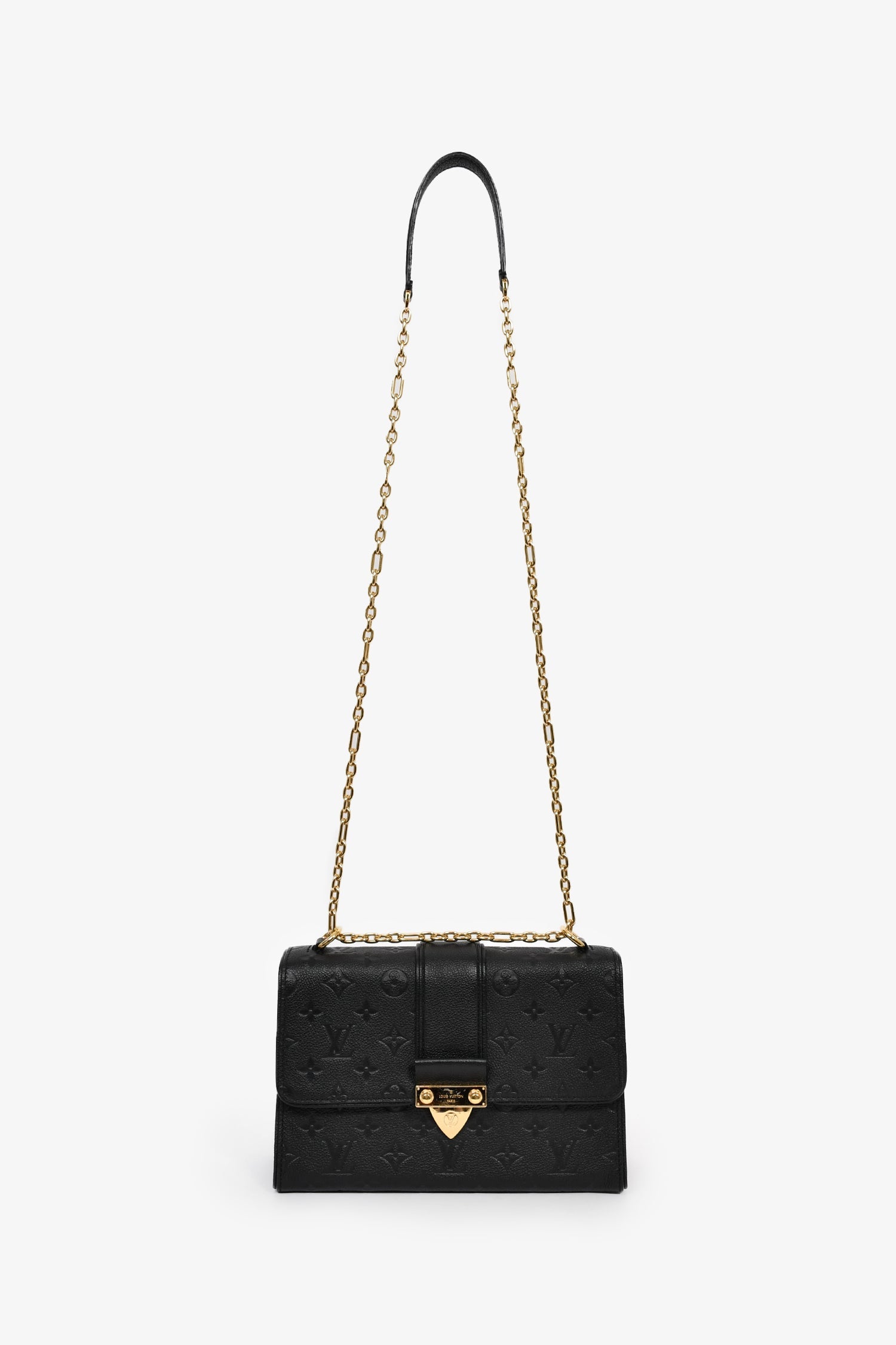 Louis Vuitton Black Leather Empriente 'Saint Suplice' Shoulder Bag