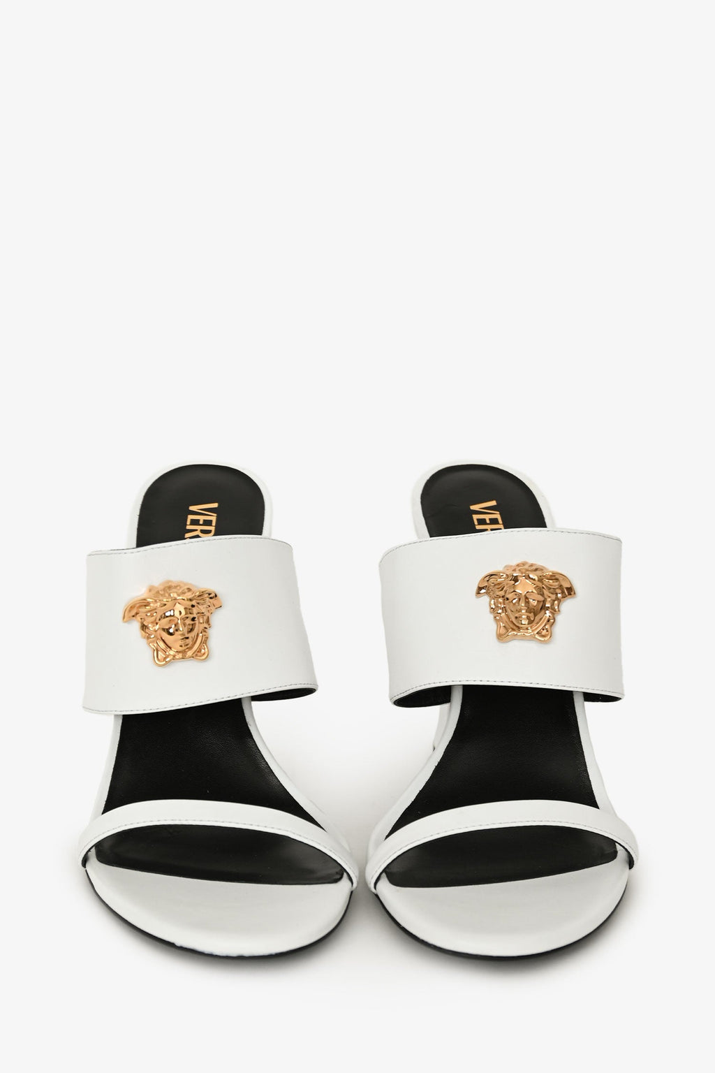 Versace White Leather 'La Medusa' Pumps Size 41