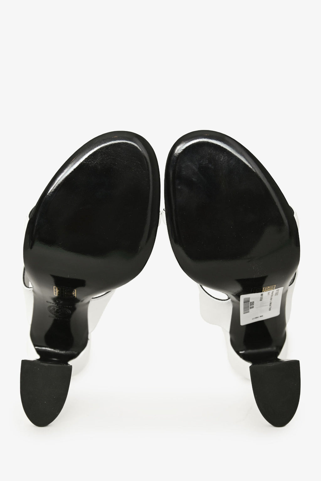 Versace White Leather 'La Medusa' Pumps Size 41