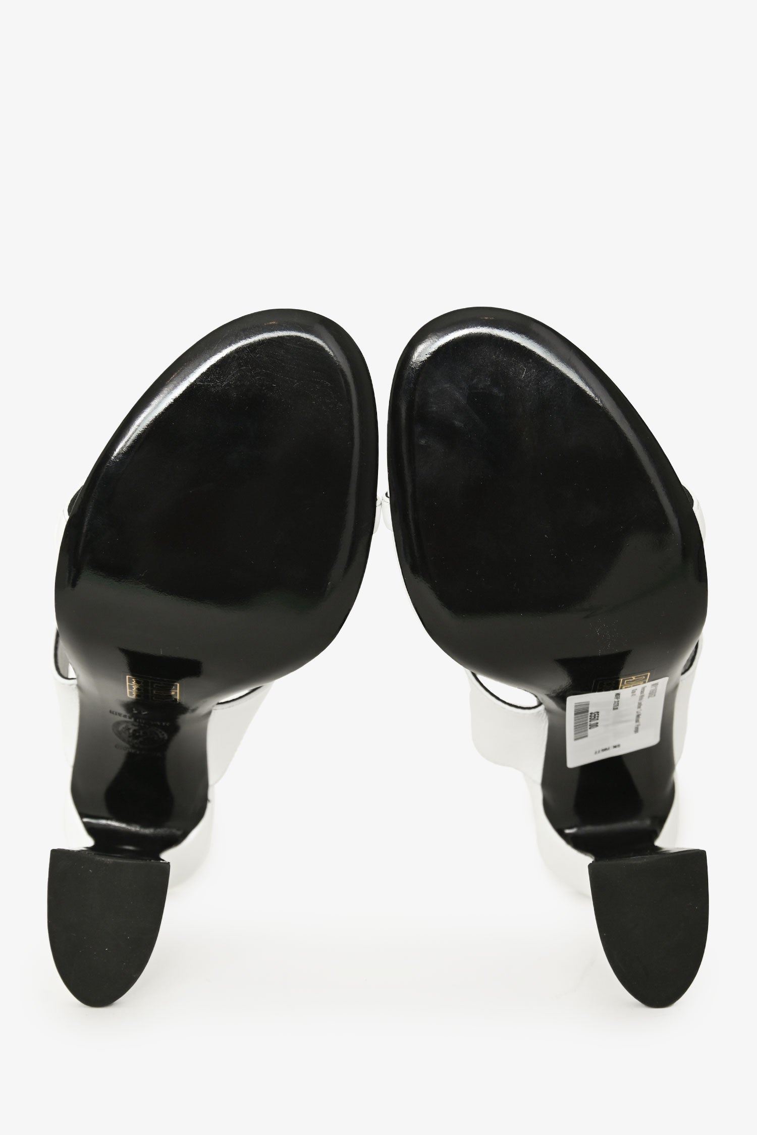 Versace White Leather 'La Medusa' Pumps Size 41