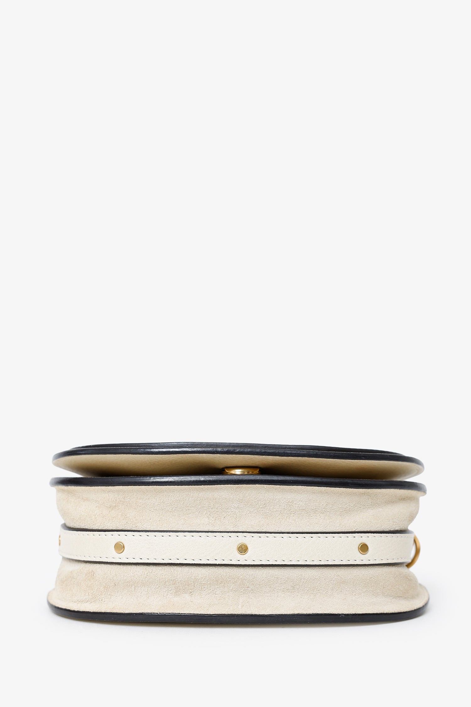 Chloe Off White Suede Small 'Nile Bracelet' Bag