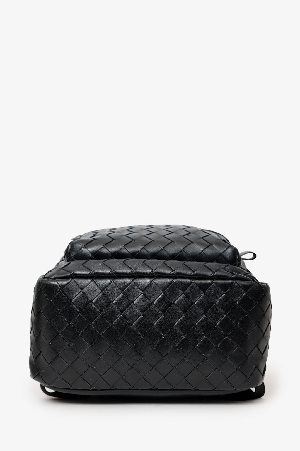 Bottega Veneta Black Intrecciato Leather Backpack