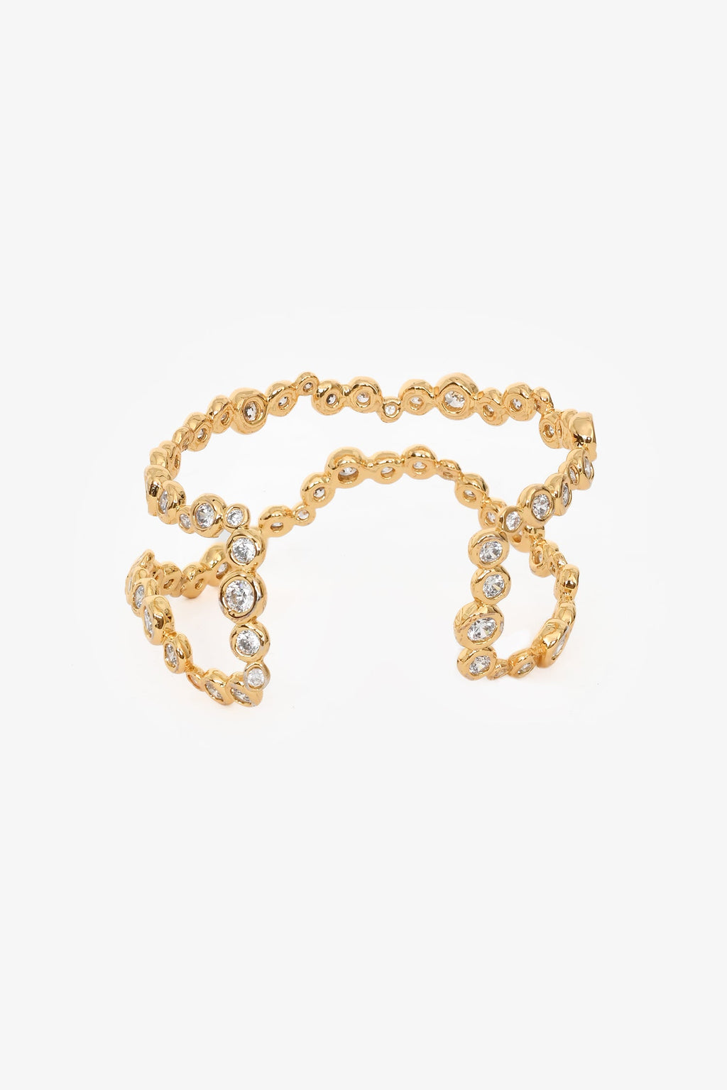 Alexis Bittar 14k Gold Plated Brass Asterales Open Wave Cuff Bracelet