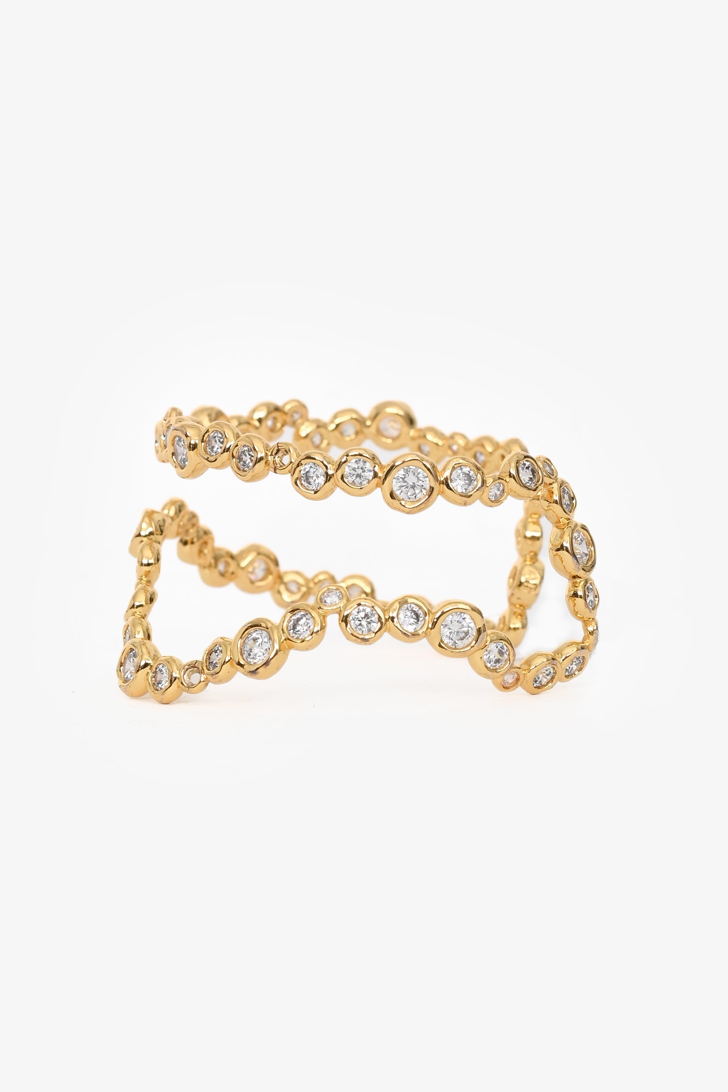 Alexis Bittar 14k Gold Plated Brass Asterales Open Wave Cuff Bracelet