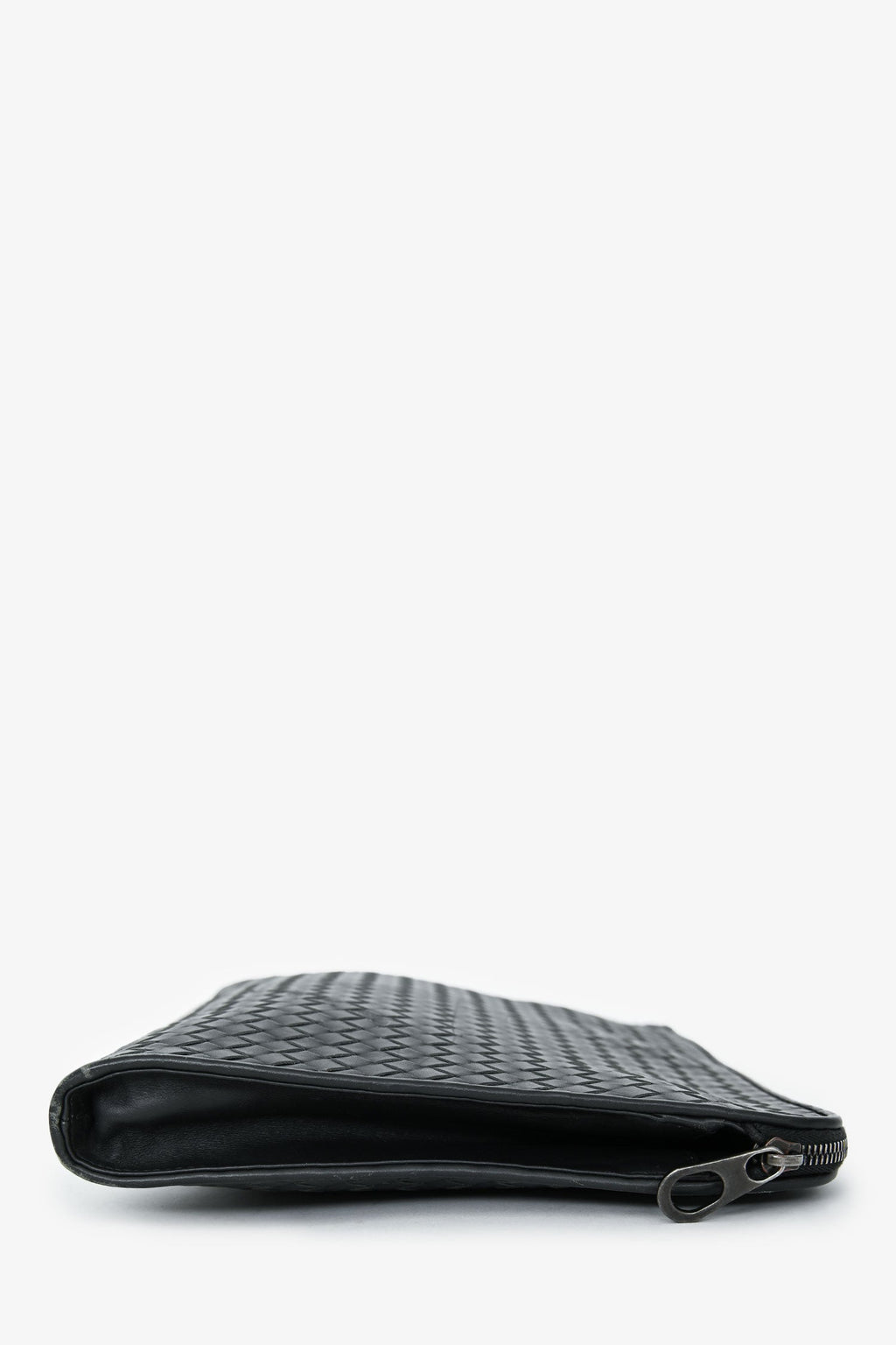 Bottega Veneta Grey Intrecciato Leather Laptop Case