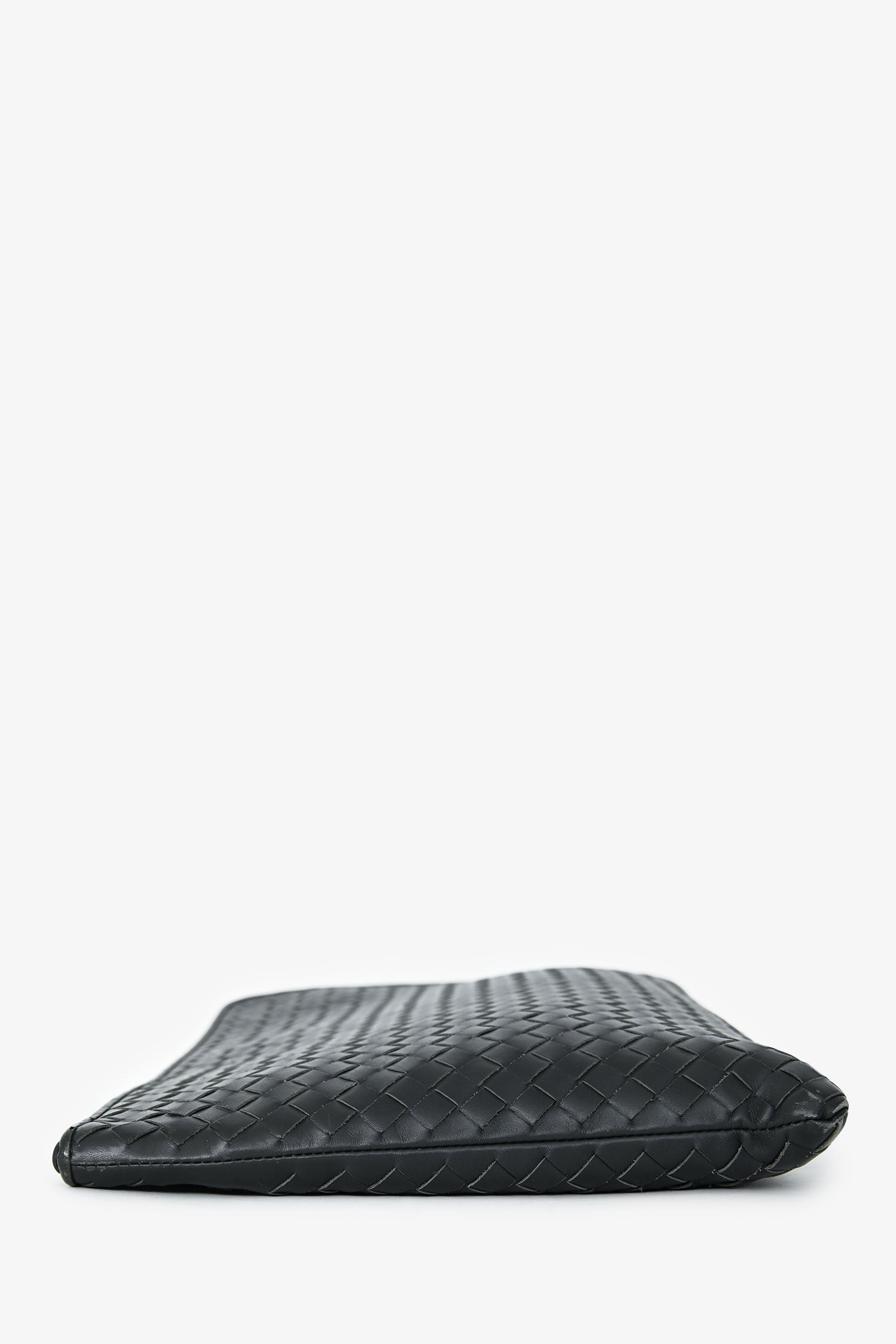 Bottega Veneta Grey Intrecciato Leather Laptop Case