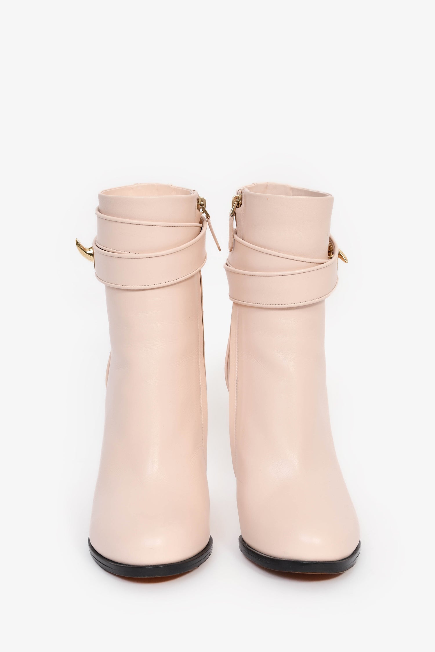 Givenchy Blush Pink Heeled Ankle 'Shark' Boots Size 37.5