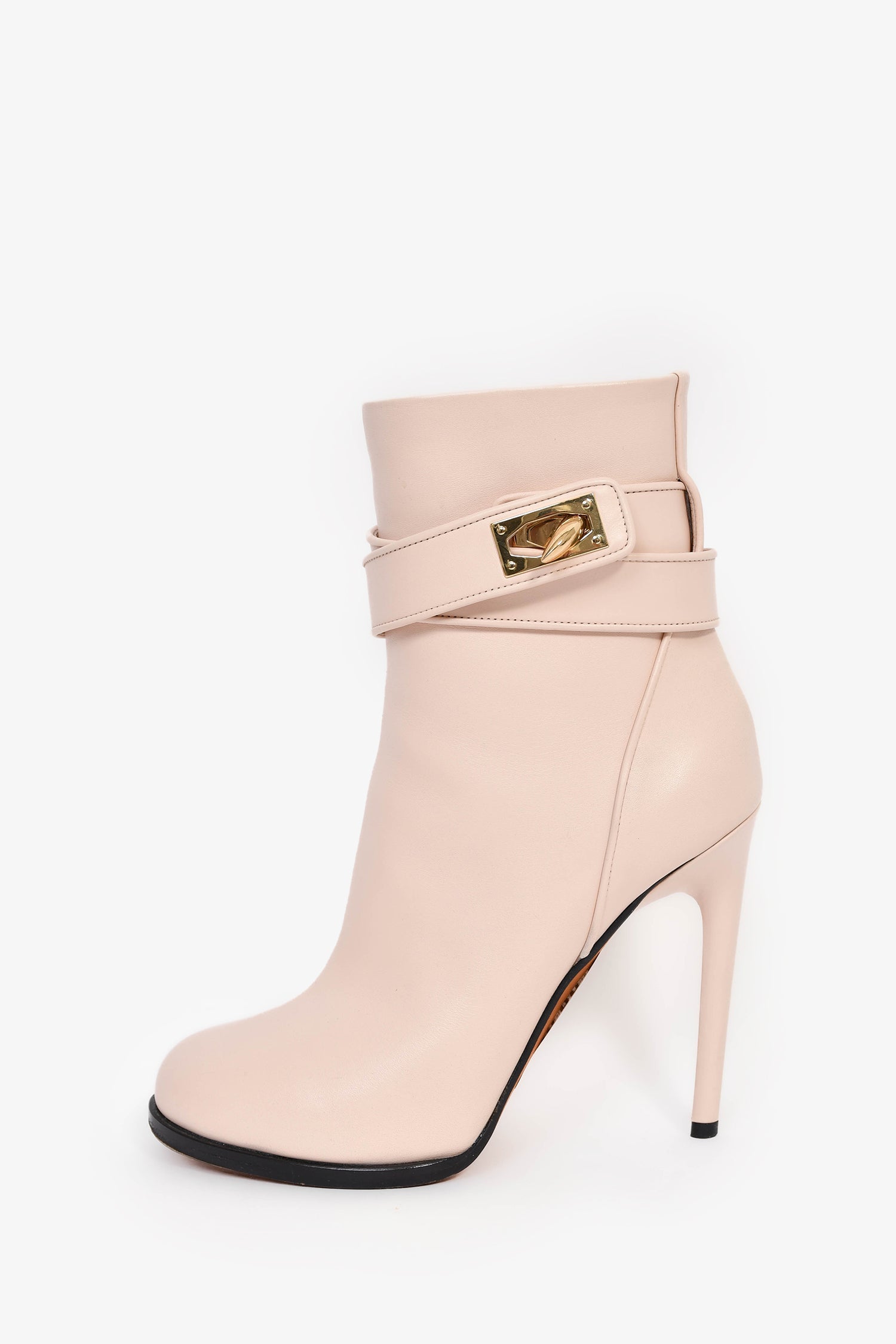 Givenchy Blush Pink Heeled Ankle 'Shark' Boots Size 37.5