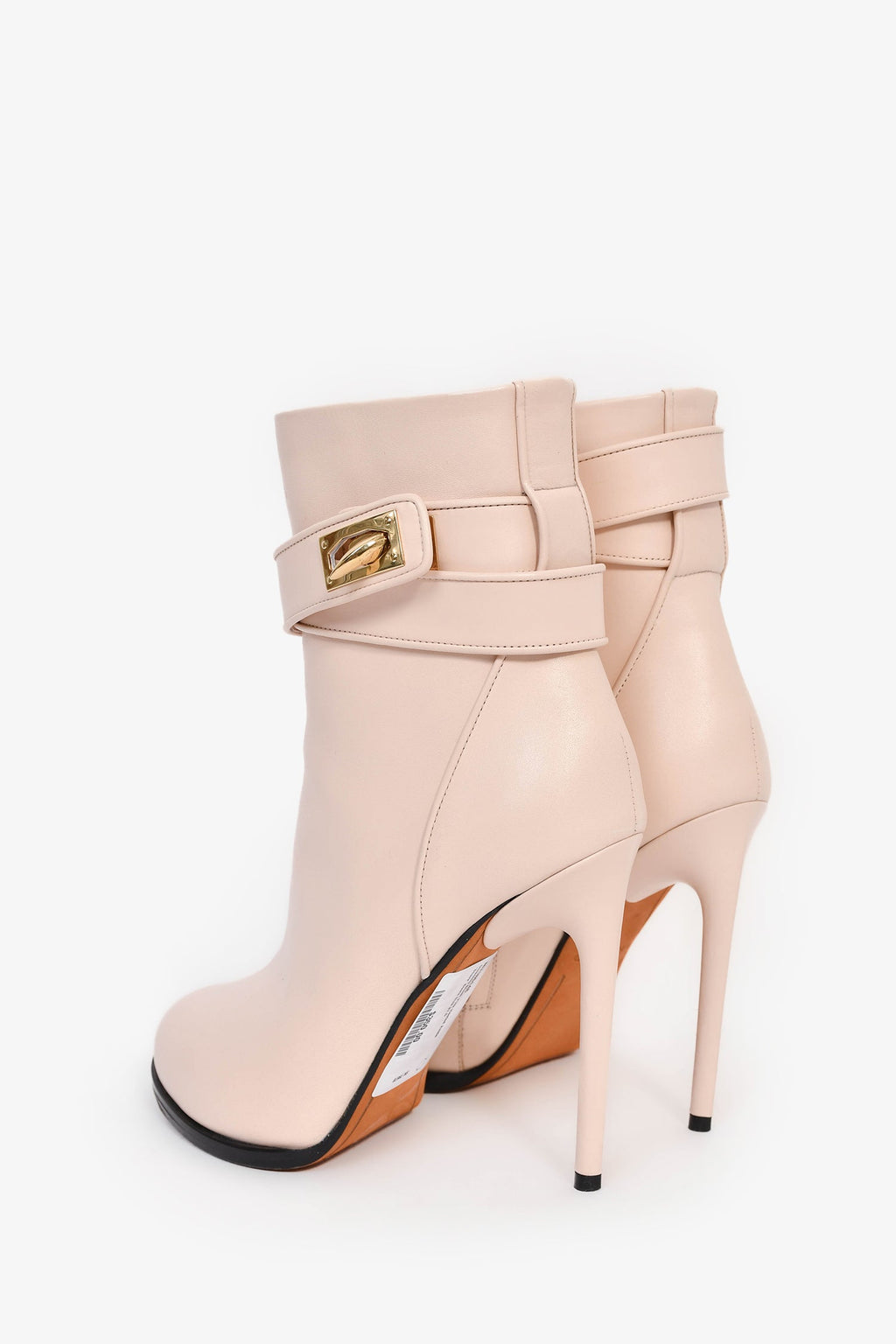 Givenchy Blush Pink Heeled Ankle 'Shark' Boots Size 37.5