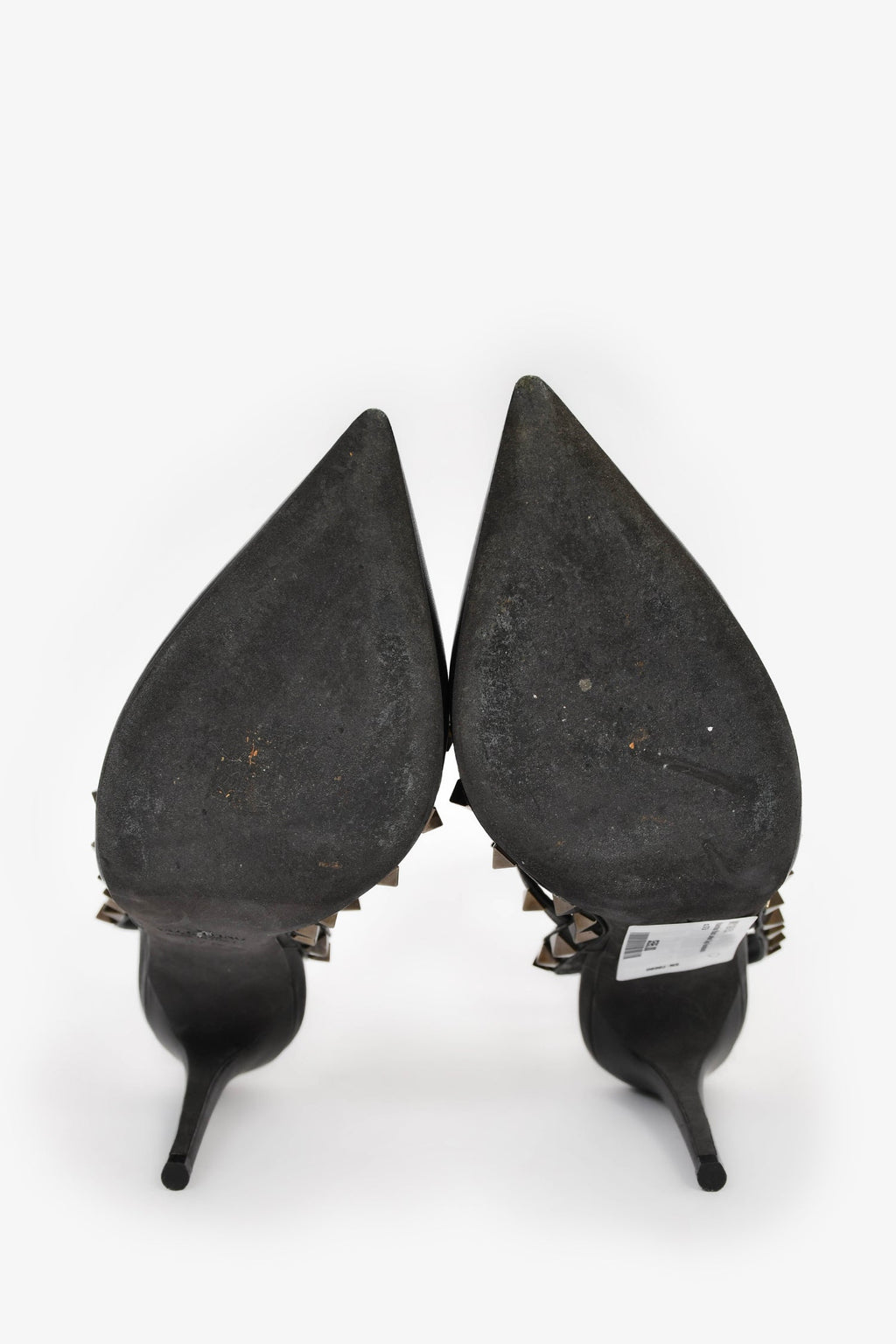 Valentino Black Leather Cage Rockstuds Size 37.5