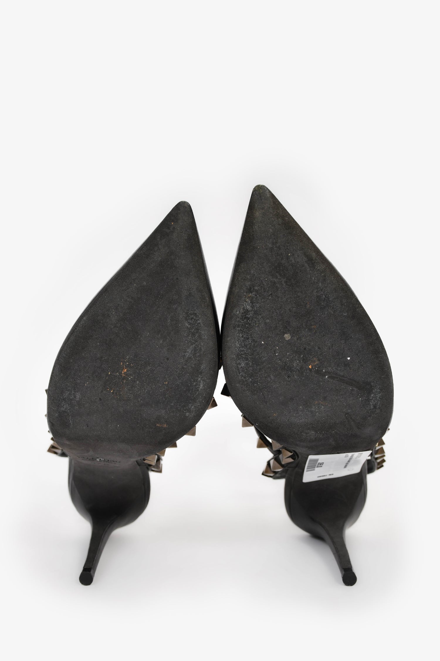 Valentino Black Leather Cage Rockstuds Size 37.5