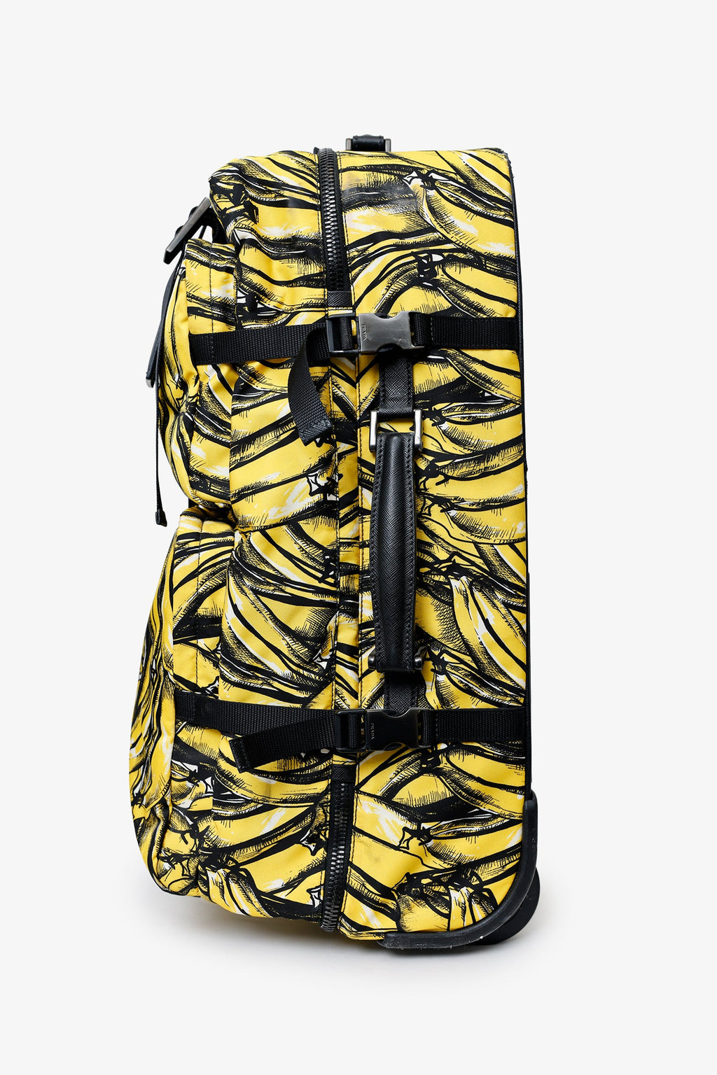 Prada Yellow/Black Banana Print Cabin Trolley