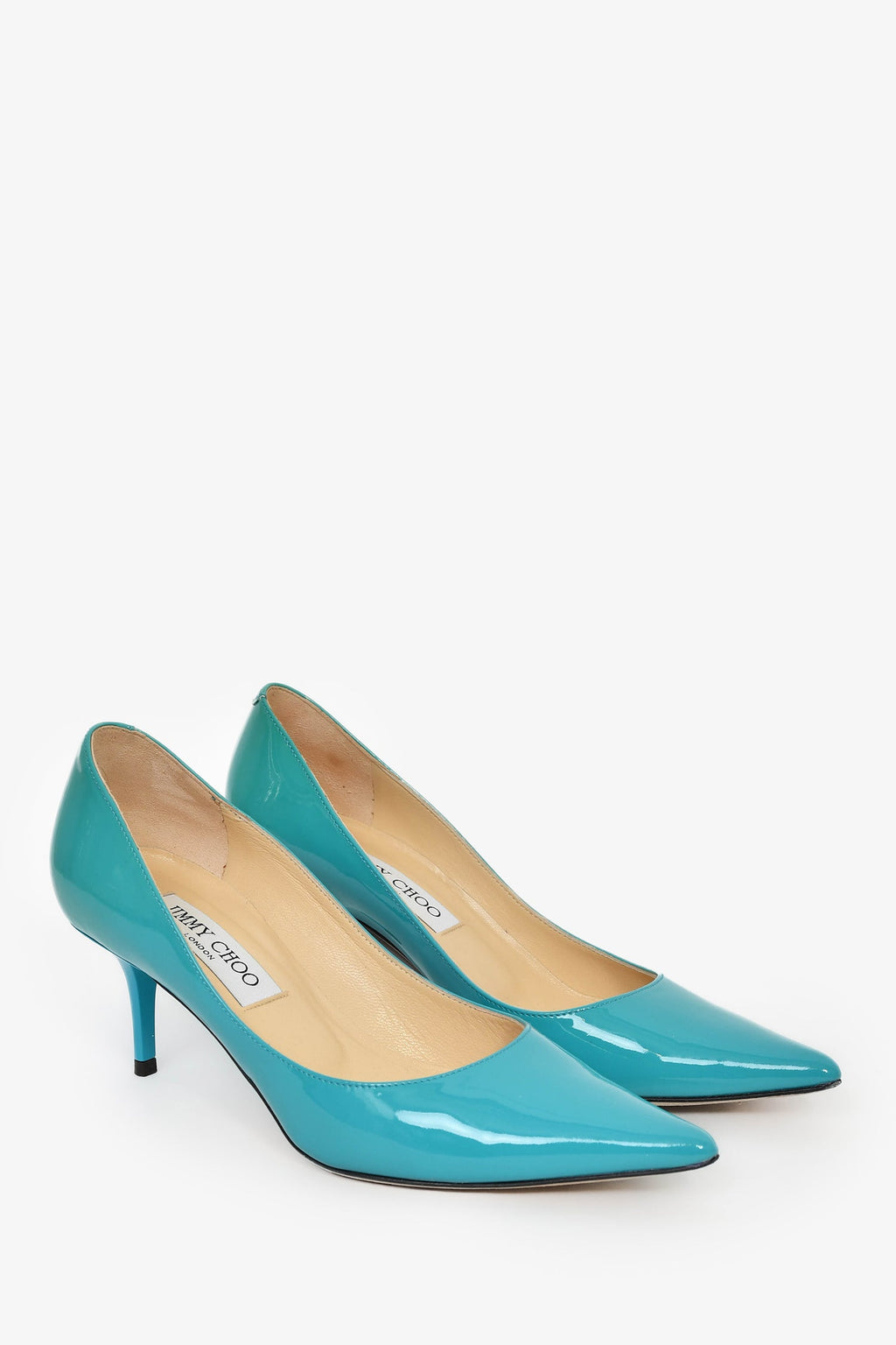Jimmy Choo Turquoise Patent Leather Pumps Size 36