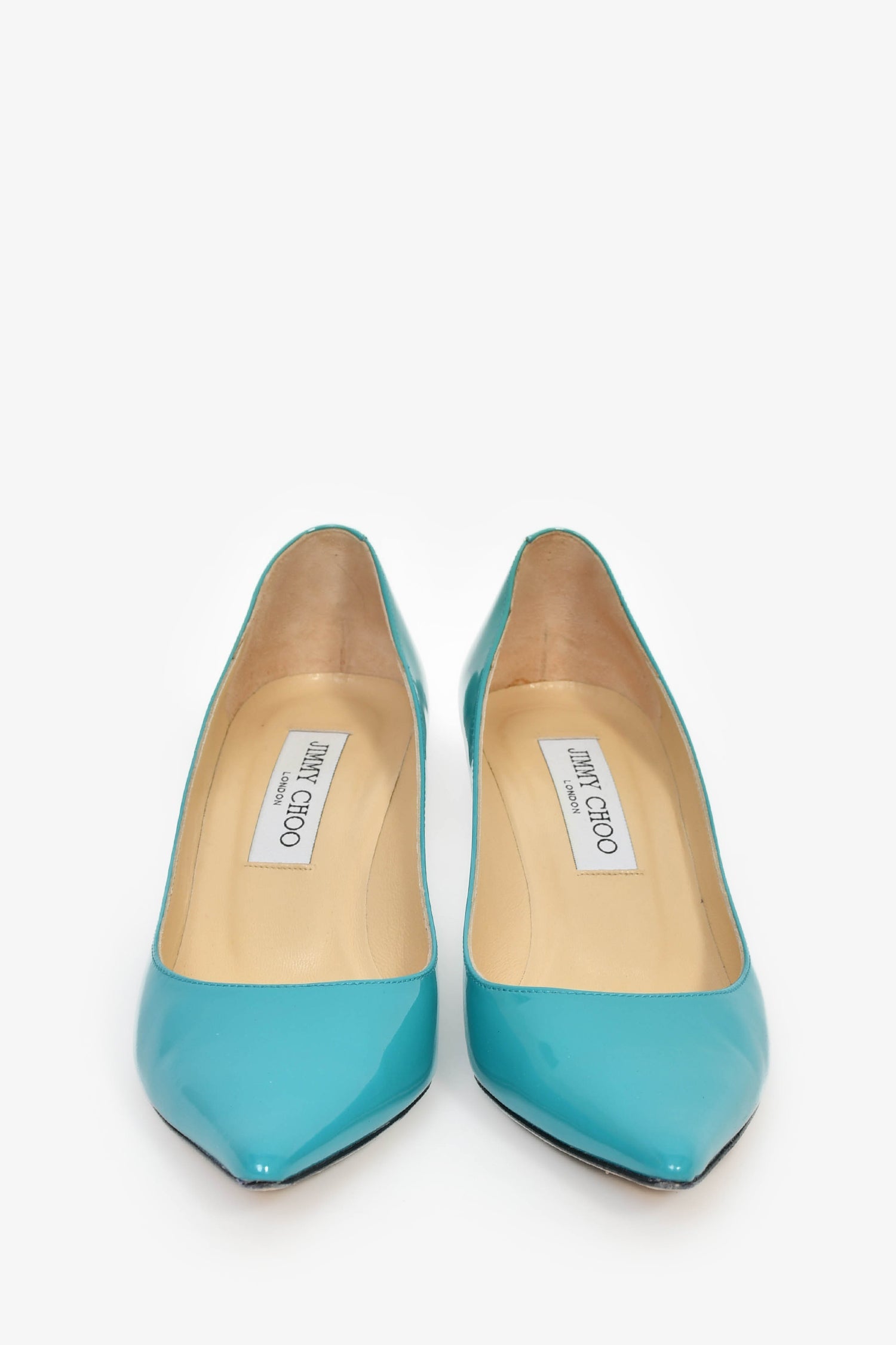 Jimmy Choo Turquoise Patent Leather Pumps Size 36