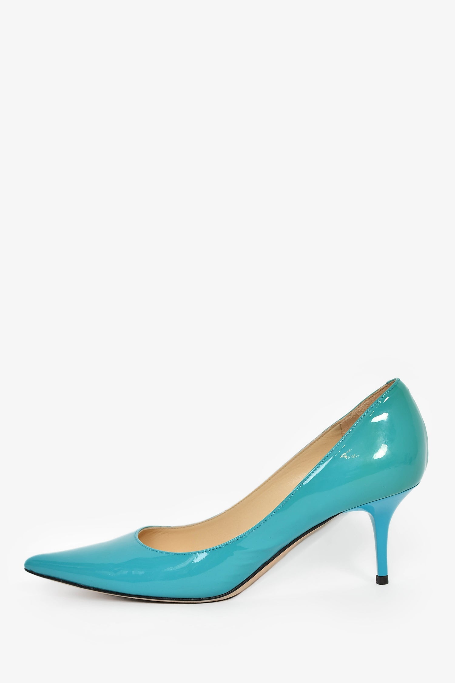 Jimmy Choo Turquoise Patent Leather Pumps Size 36