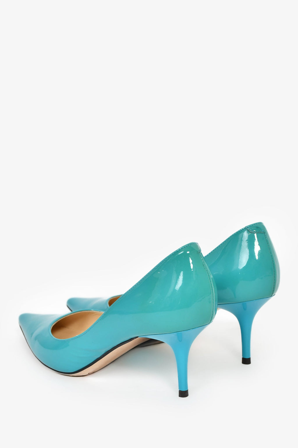 Jimmy Choo Turquoise Patent Leather Pumps Size 36