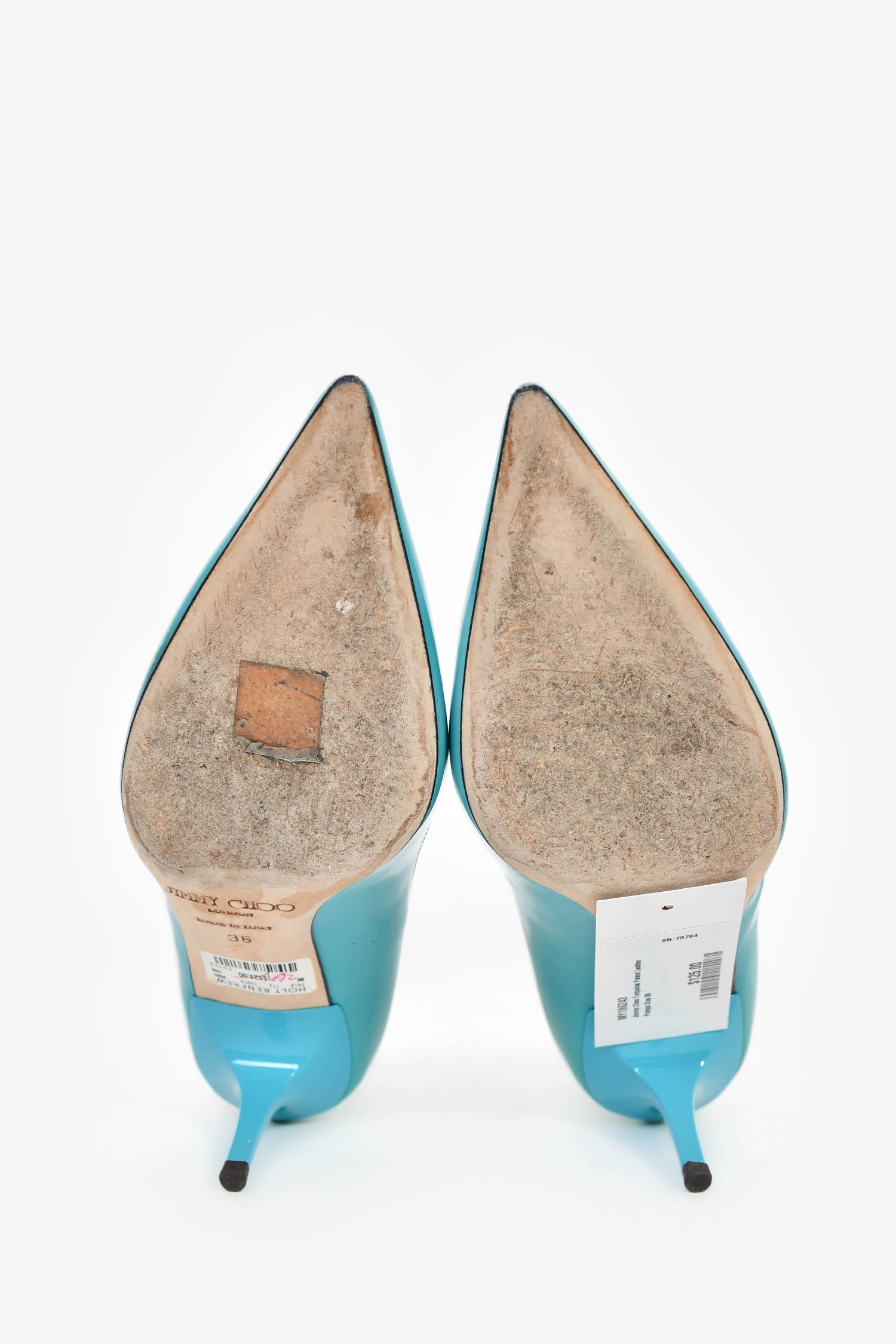 Jimmy Choo Turquoise Patent Leather Pumps Size 36