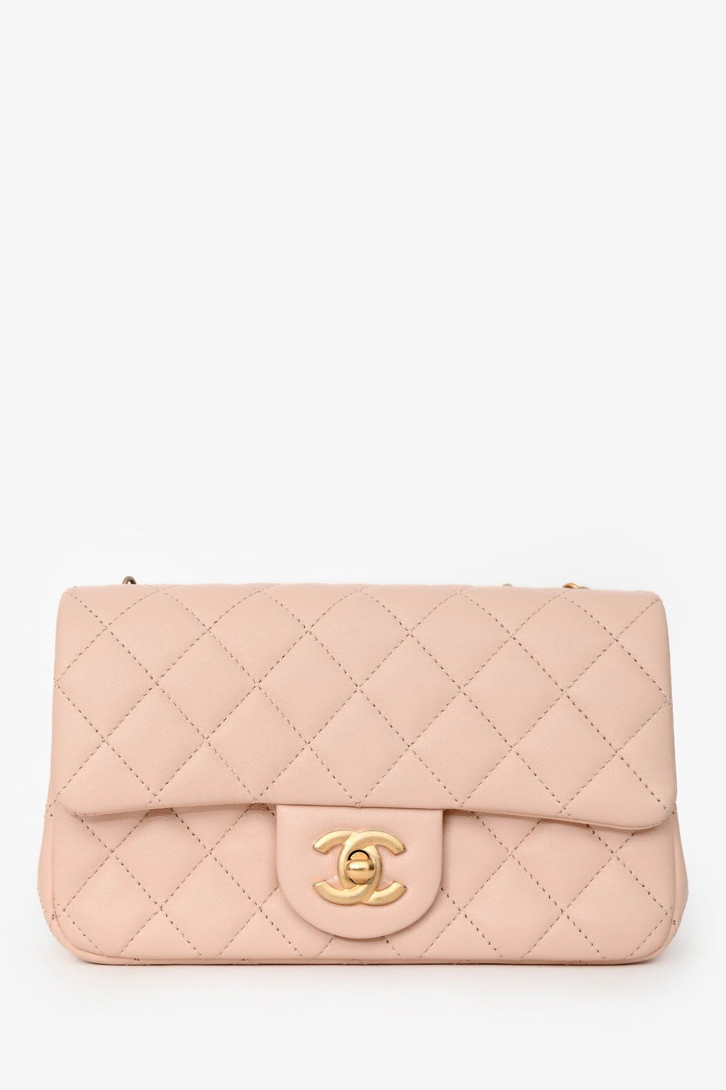 Pre-Loved Chanel™ Light Pink Lambskin Mini Camilla Flower Crush Flap Bag