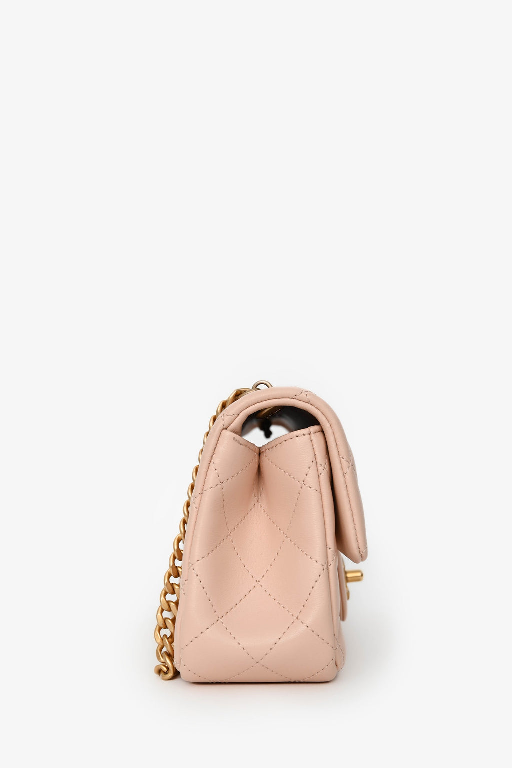 Pre-Loved Chanel™ Light Pink Lambskin Mini Camilla Flower Crush Flap Bag