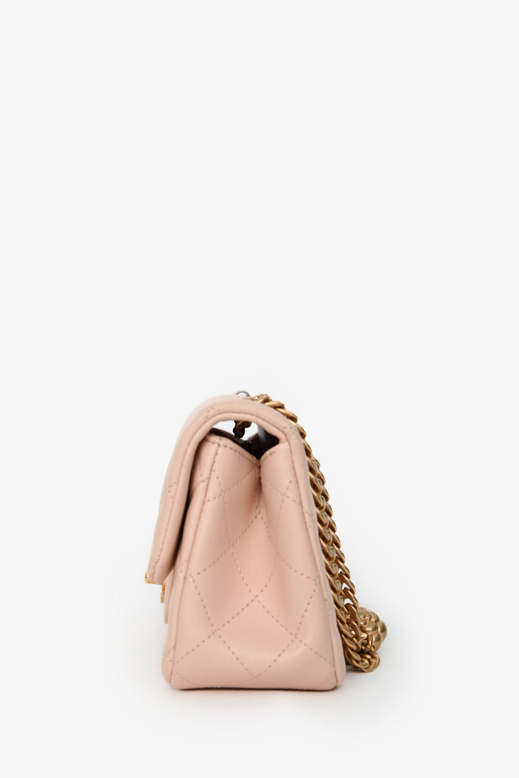 Pre-Loved Chanel™ Light Pink Lambskin Mini Camilla Flower Crush Flap Bag