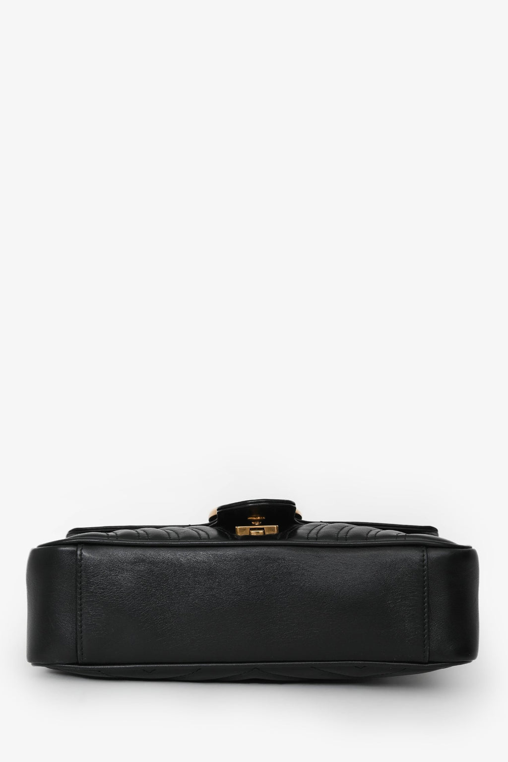 Gucci Black Leather GG Marmont Small Crossbody Bag