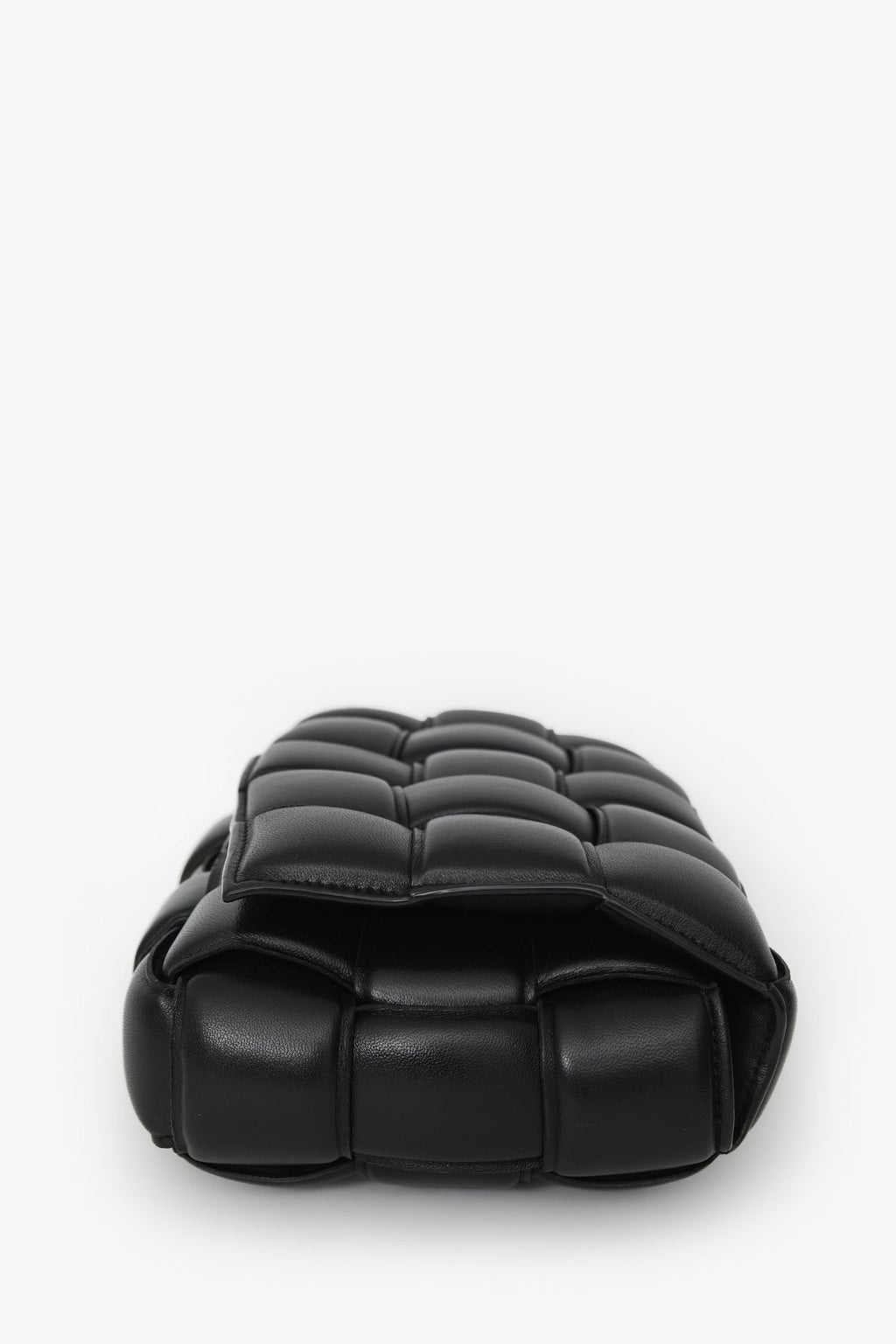 Bottega Veneta Black Leather Intrecciato Padded Cassette Crossbody