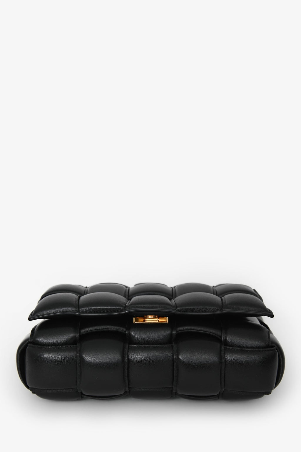 Bottega Veneta Black Leather Intrecciato Padded Cassette Crossbody