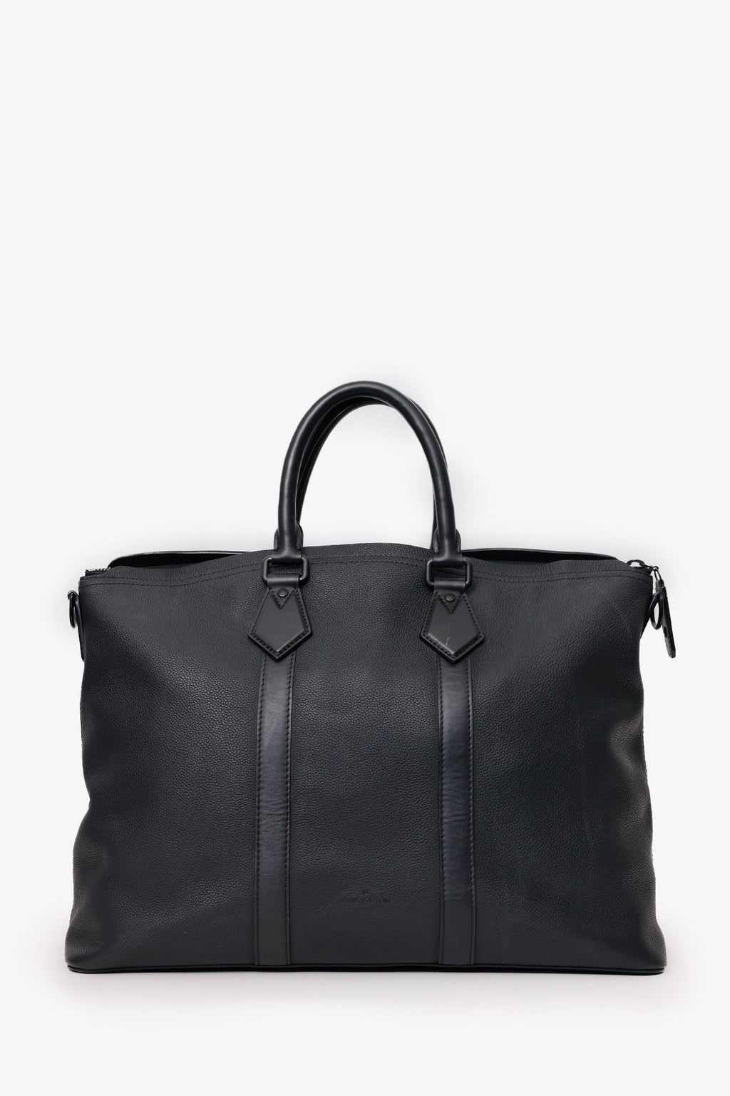 Louis Vuitton Black Grained Calfskin Aerogram LV Lock It Tote Bag With Strap