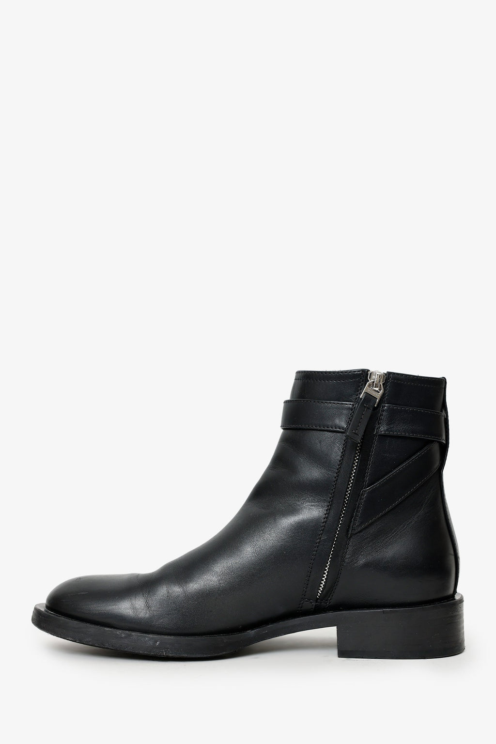 Givenchy Black Leather Lock Ankle Boots Size 38