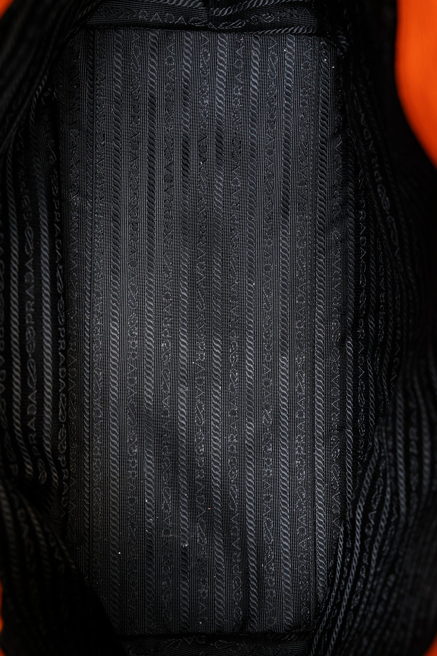 Prada Orange Leather Vitello Daino Tote Bag