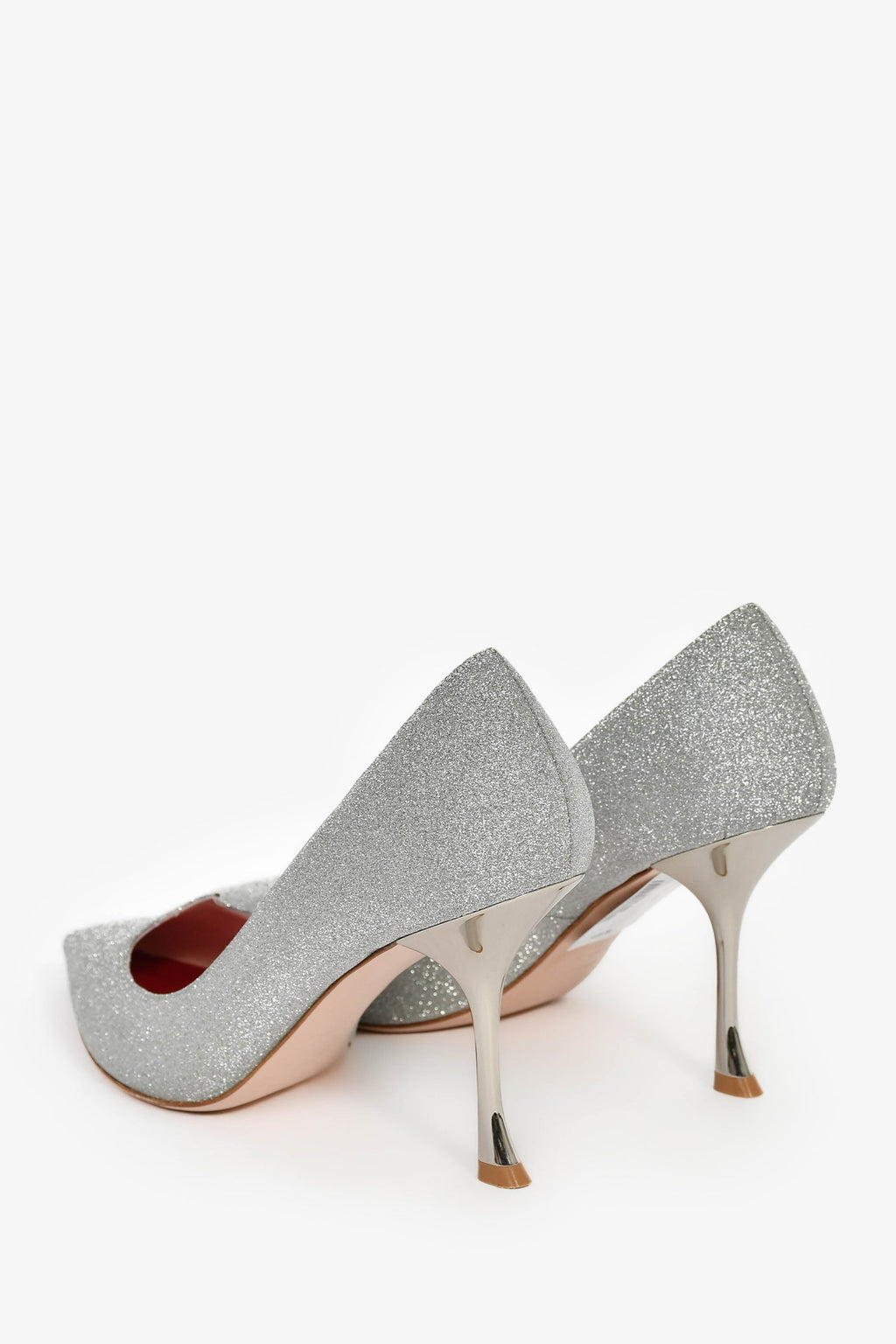 Roger Vivier Silver 'I love Vivier' Glitter Pumps Size 39