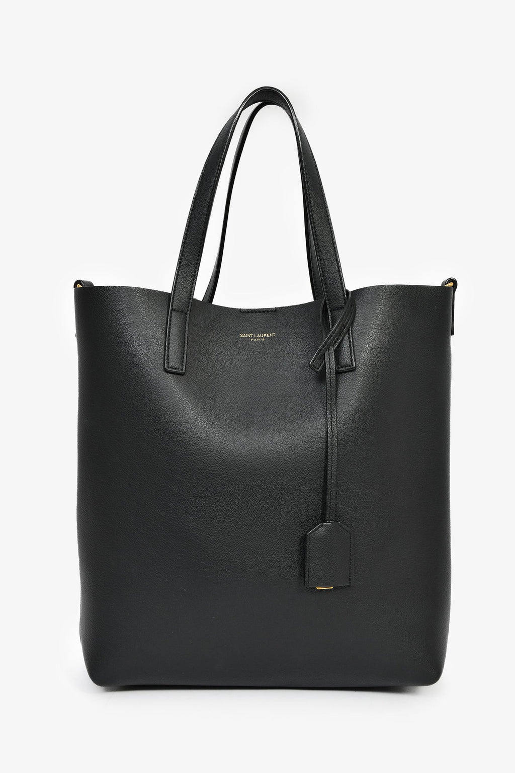 Yves Saint Laurent 2022 Black Leather Small 'Shopping Toy' Tote With Strap