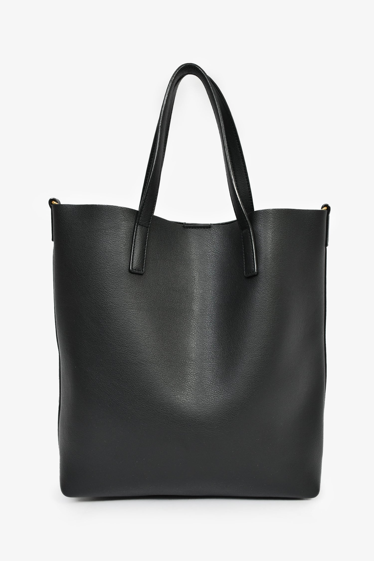Yves Saint Laurent 2022 Black Leather Small 'Shopping Toy' Tote With Strap