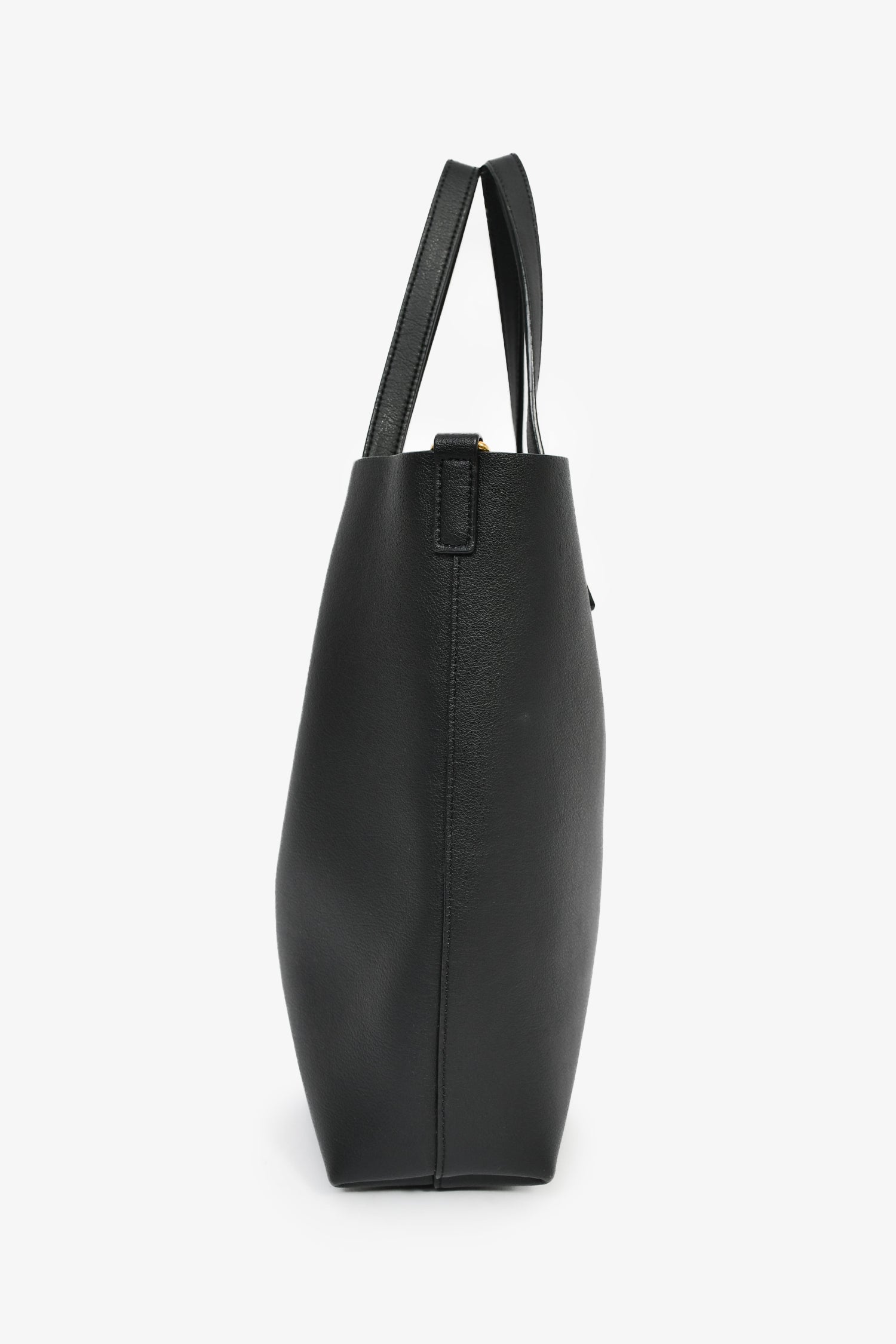 Yves Saint Laurent 2022 Black Leather Small 'Shopping Toy' Tote With Strap