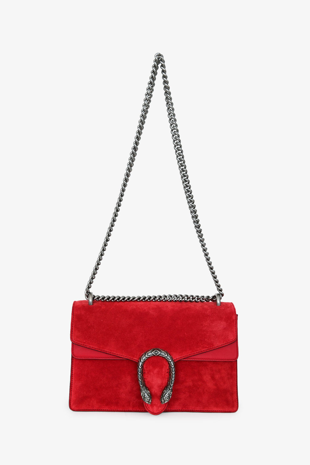 Gucci Red Suede 'Dionysus' Medium Shoulder Bag