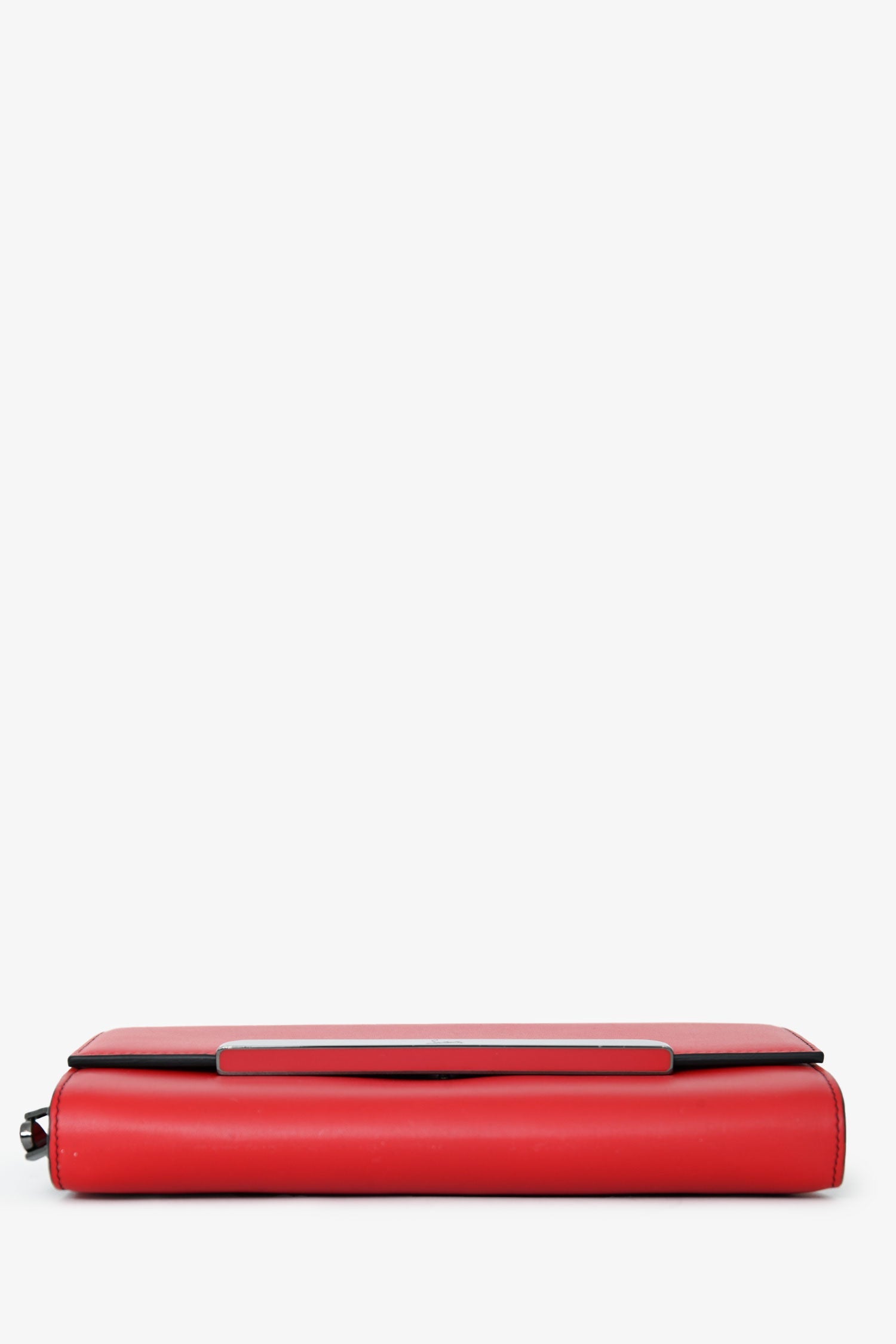 Christian Louboutin Red Leather Rougissime Wallet on Chain