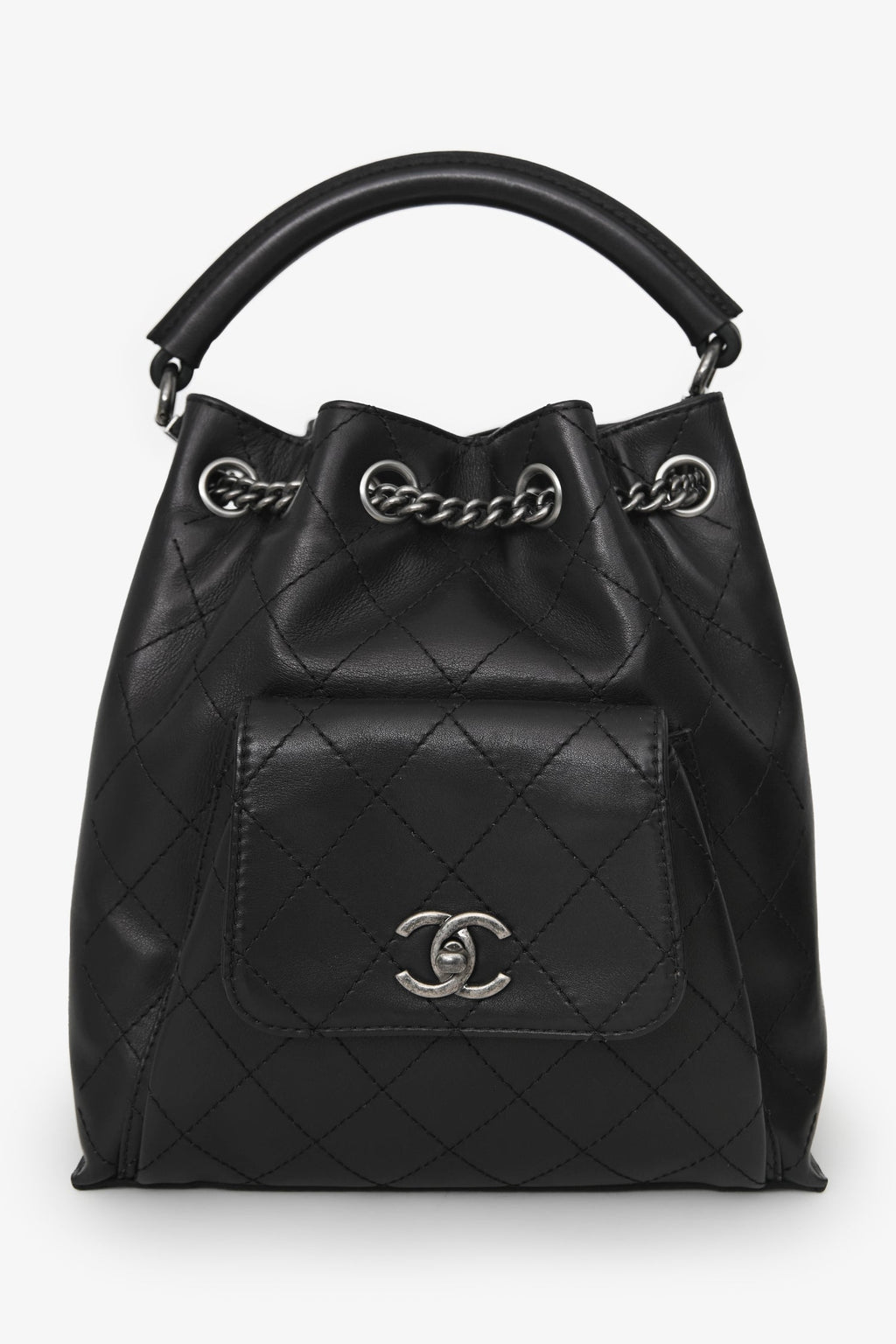 Pre-Loved Chanel™ 2016 Black Quilted Calfskin Leather Medium Urban Luxury Backpack