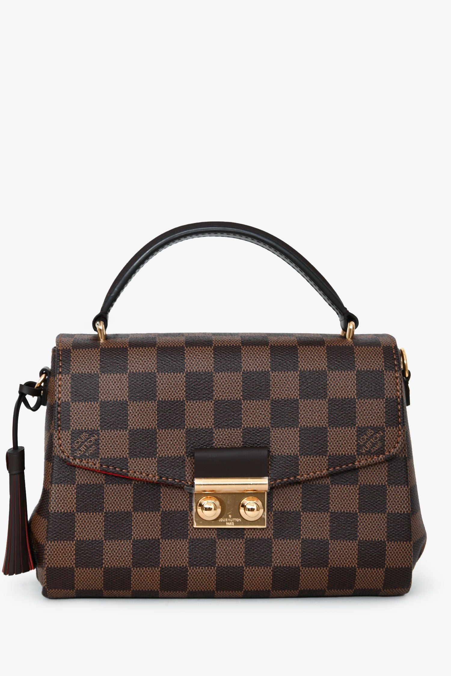 Louis Vuitton Damier Ebene 'Croisette' Top Handle With Strap