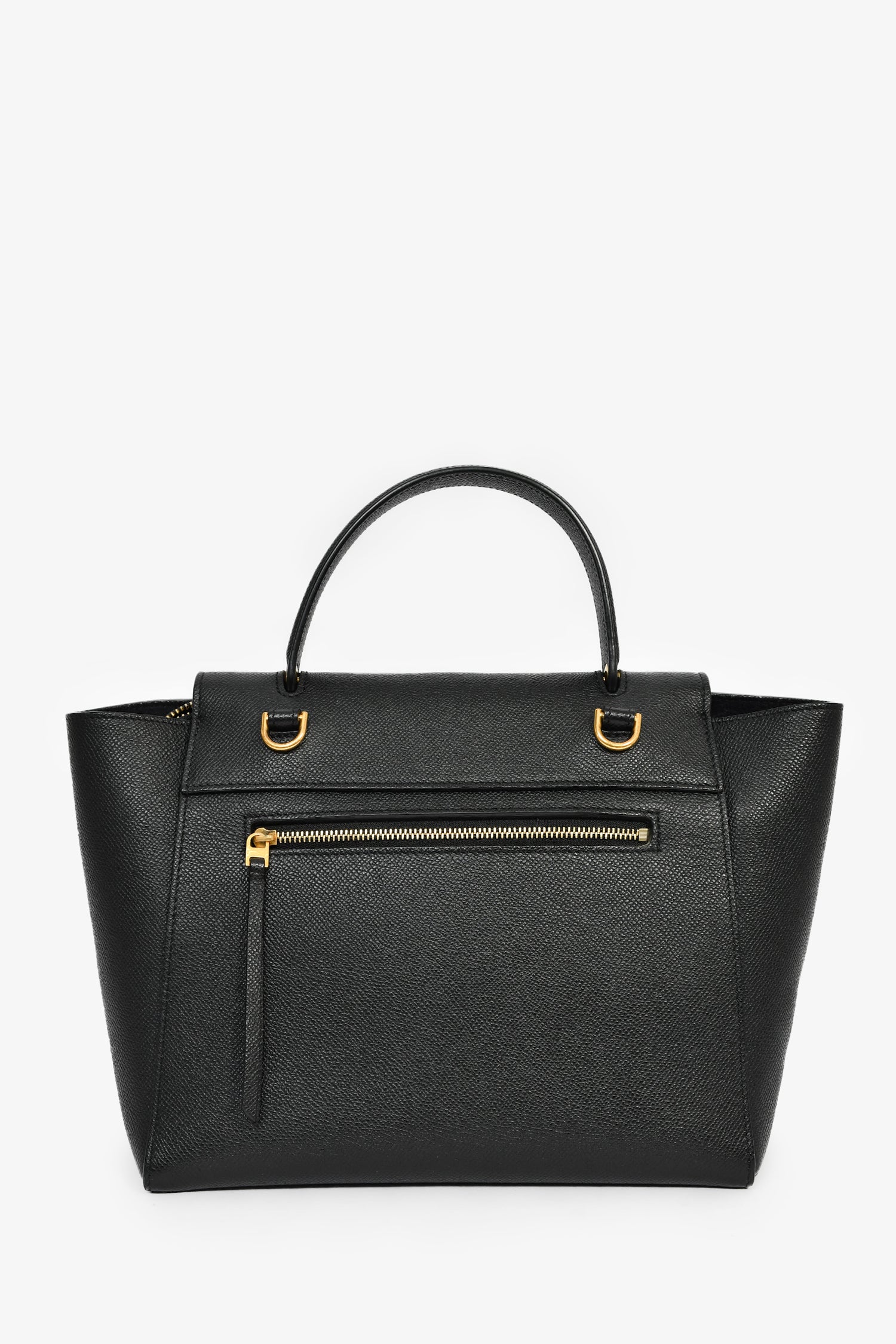 Celine Black Leather Micro Belt Bag With Strap