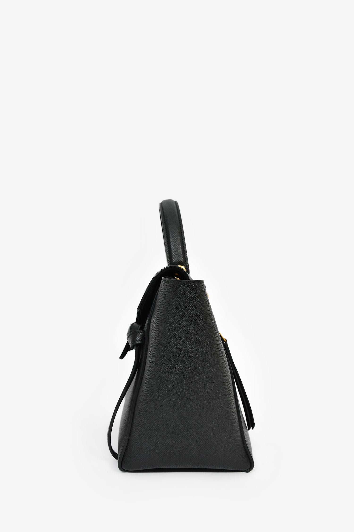 Celine Black Leather Micro Belt Bag With Strap