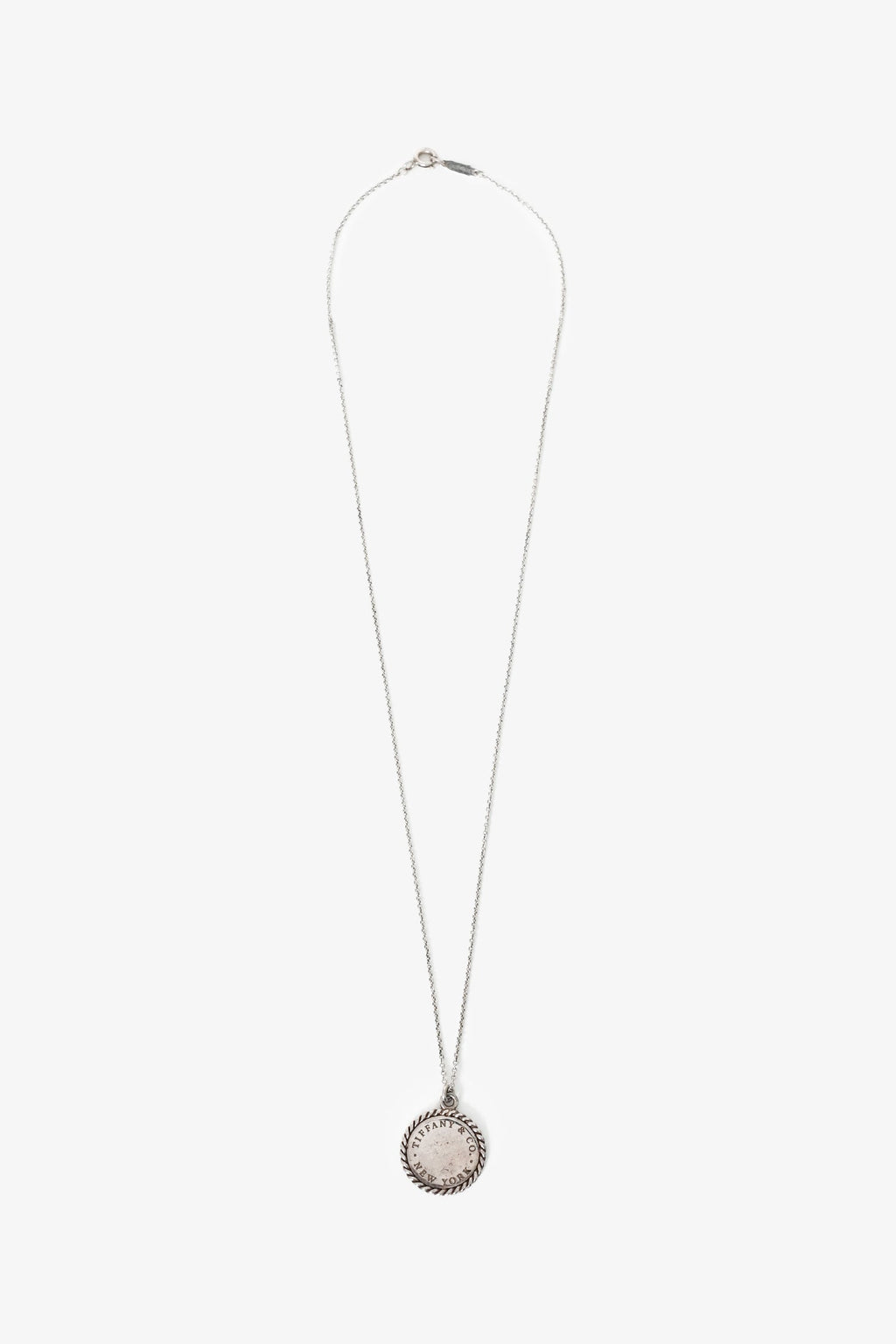 Tiffany & Co. Sterling Silver Twist Circle Pendant Necklace